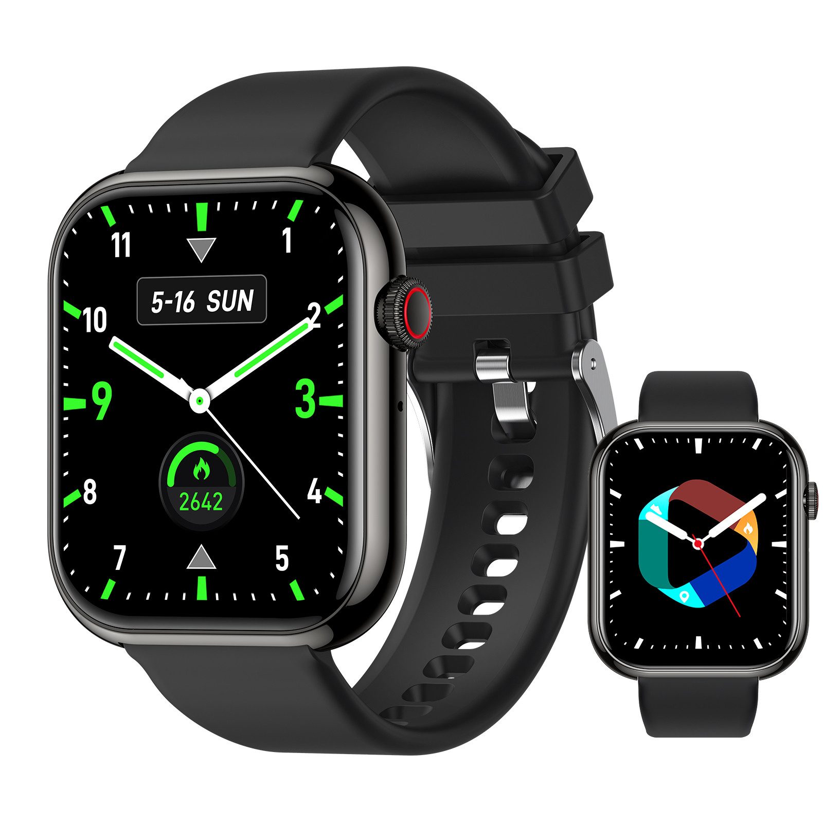 Smartwatch Herren & Damen mit Telefonfunktion - 1.85" Smartwatch