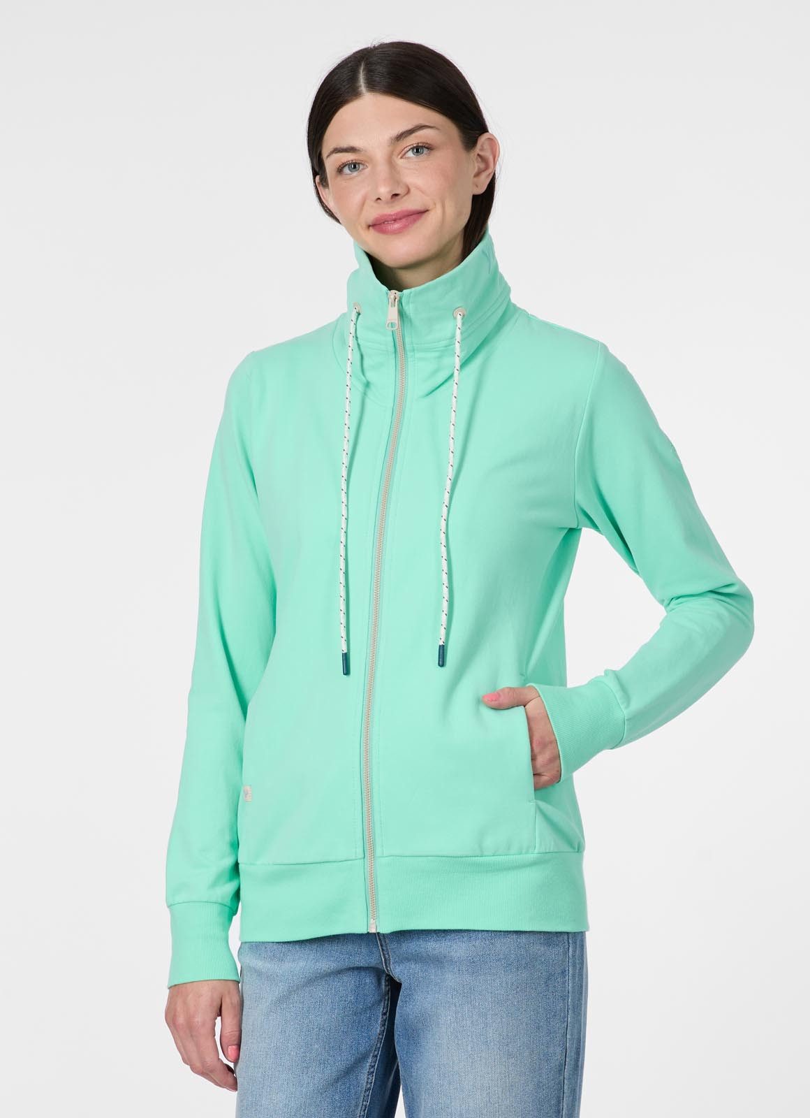 Ragwear Sweatjacke RONETTE B Dünne Baumwollmischung mit Marken-Stickerei am günstig online kaufen