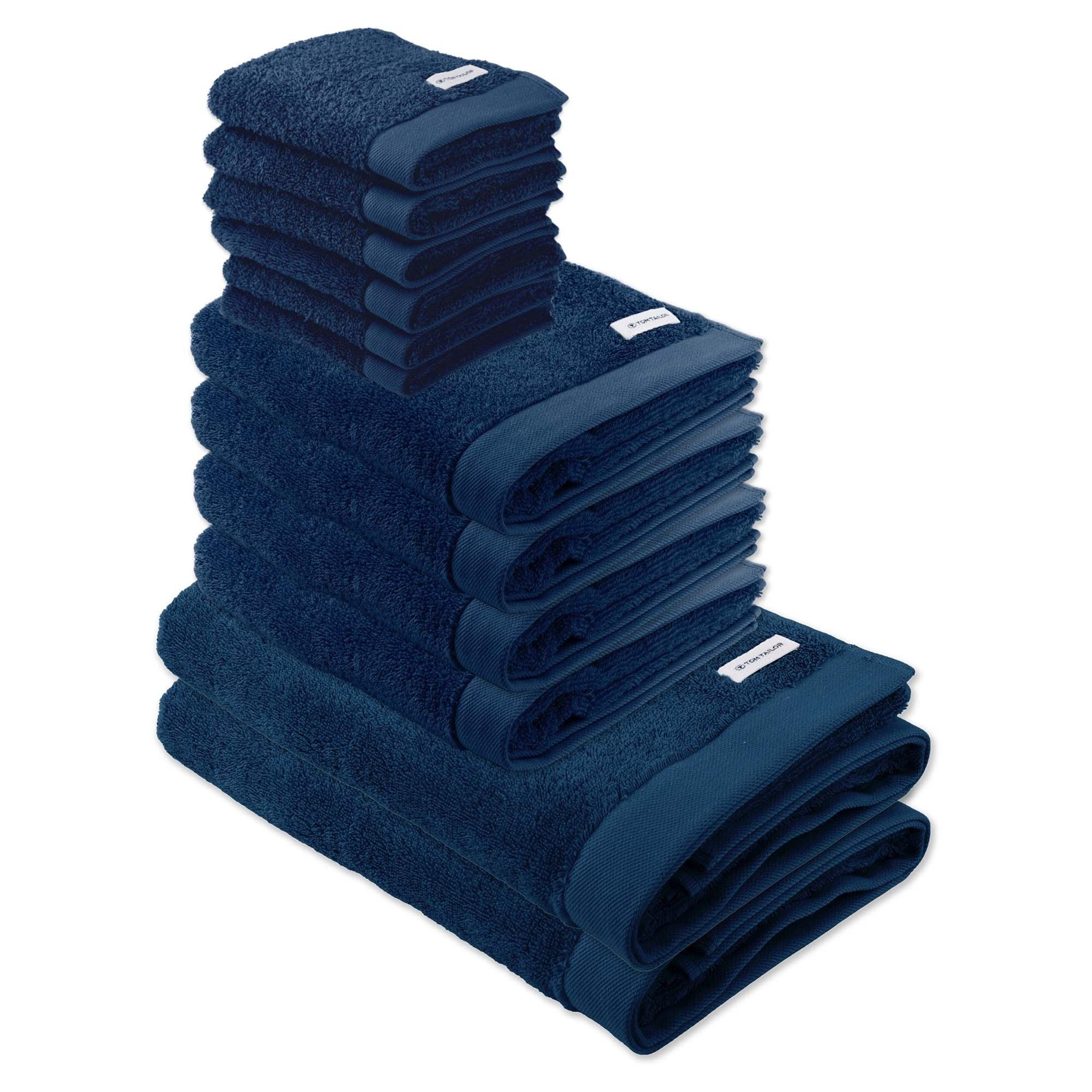 TOM TAILOR Handtuch Unisex Handtuch 12er Pack Baumwolle Color Bath, Frottier (12er Pack, 12-St)