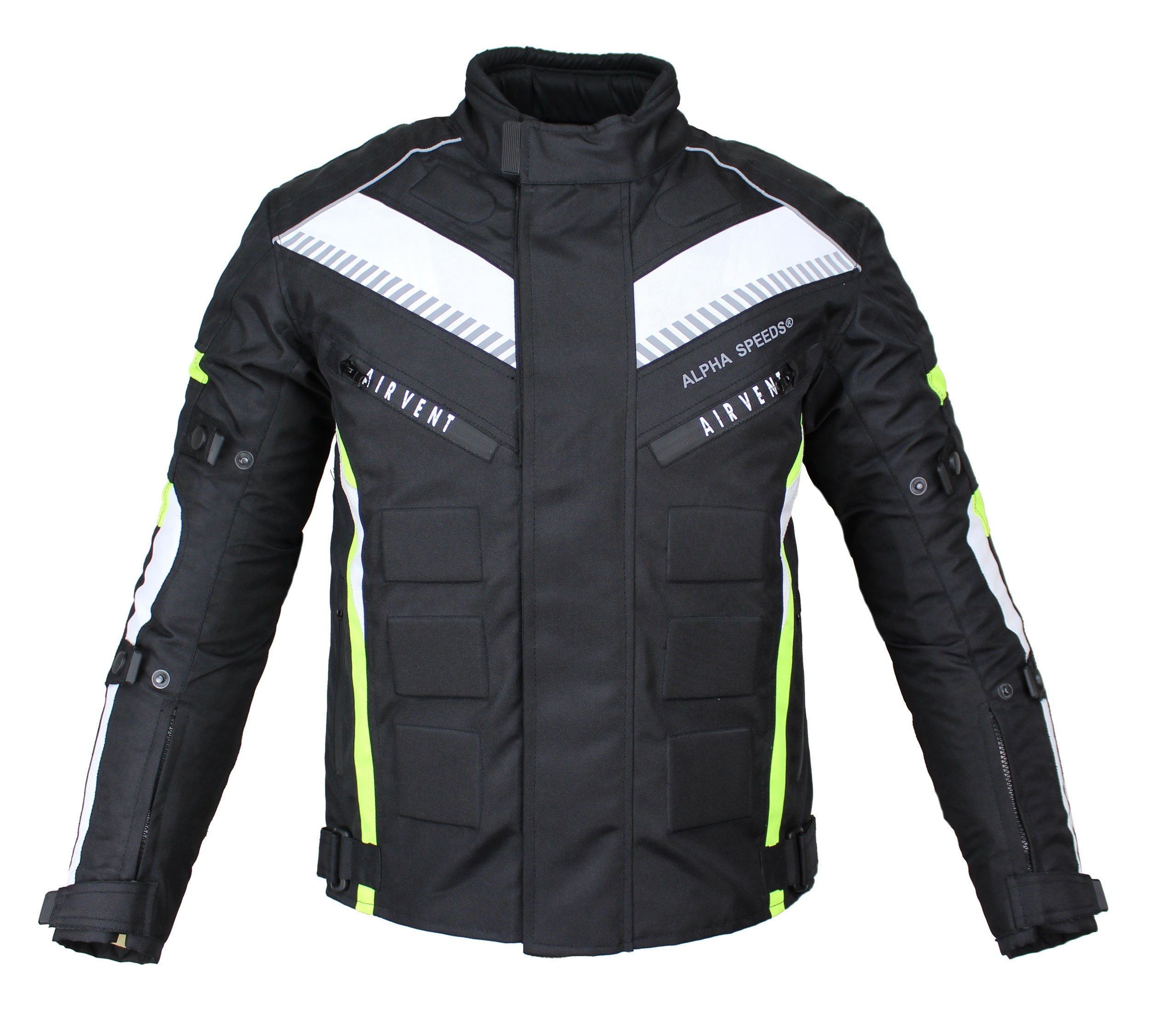 Alpha Speeds Motorradjacke Herren Motorrad Biker Textil Jacke Wasserdicht J günstig online kaufen