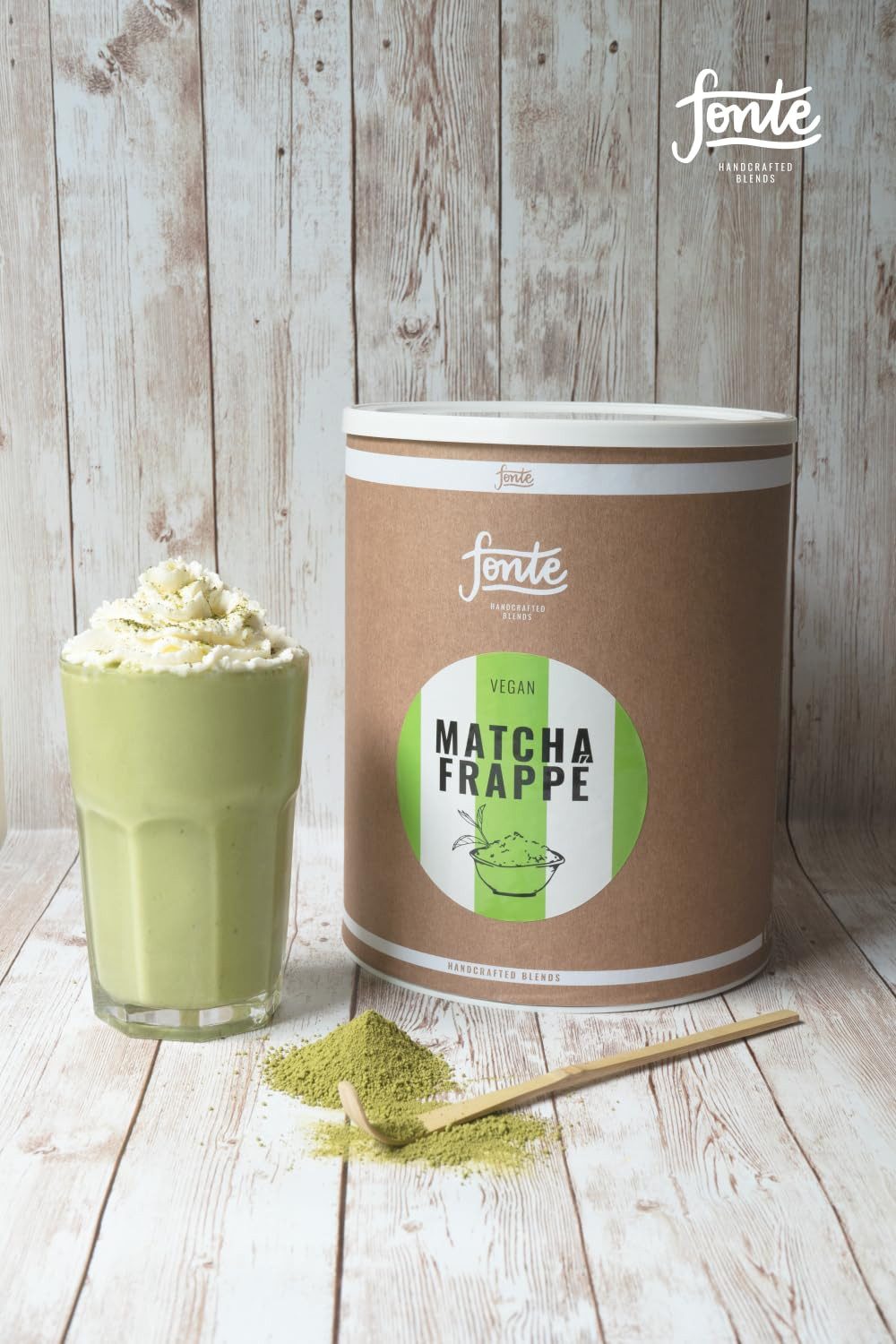 LK Trend & Style Kaffee Fonte Matcha Frappé, (Veganes Matcha Getränkepulver), Doppel Kick Matcha mit Kaffee