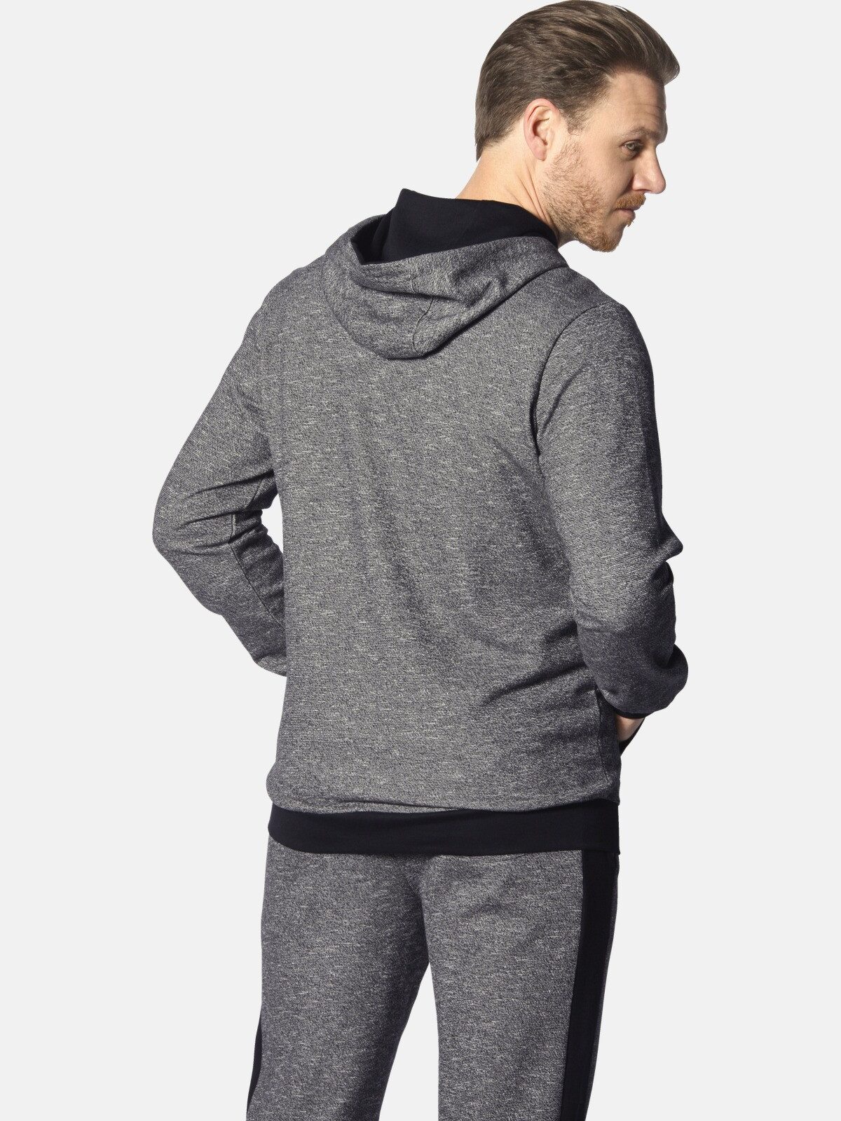 Jan Vanderstorm Kapuzensweatjacke RUMOLT mit Stretch-Saumbund