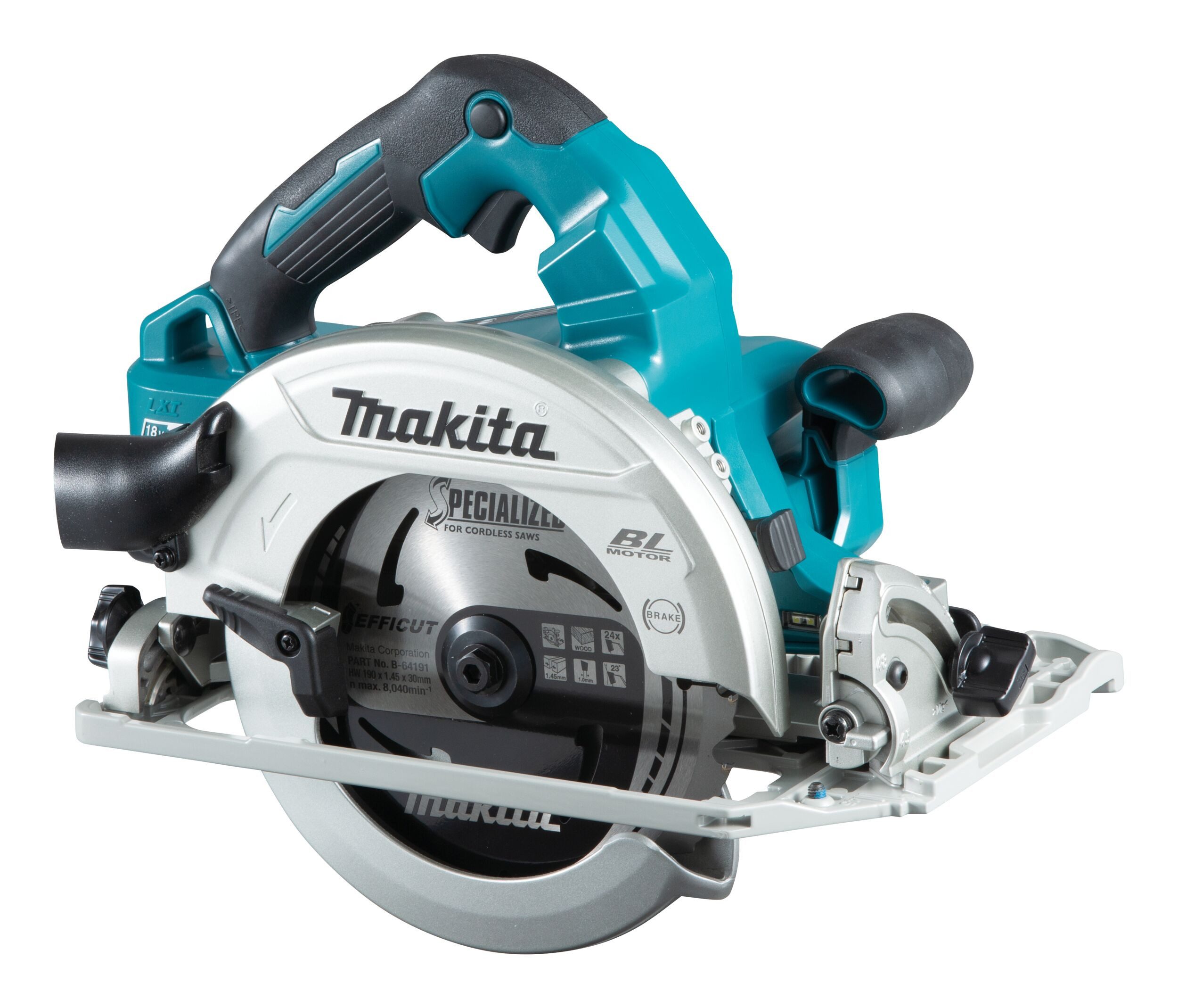Makita Akku-Handkreissäge, 2 x 18V, DHS782ZJ, 62,5 mm, Ohne Akku in MAKPAC 4