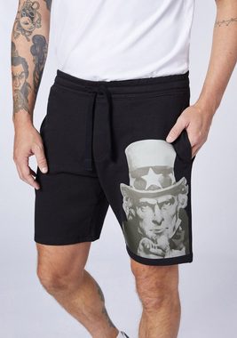 Uncle Sam Sweatshorts im charakteristischen Label-Look