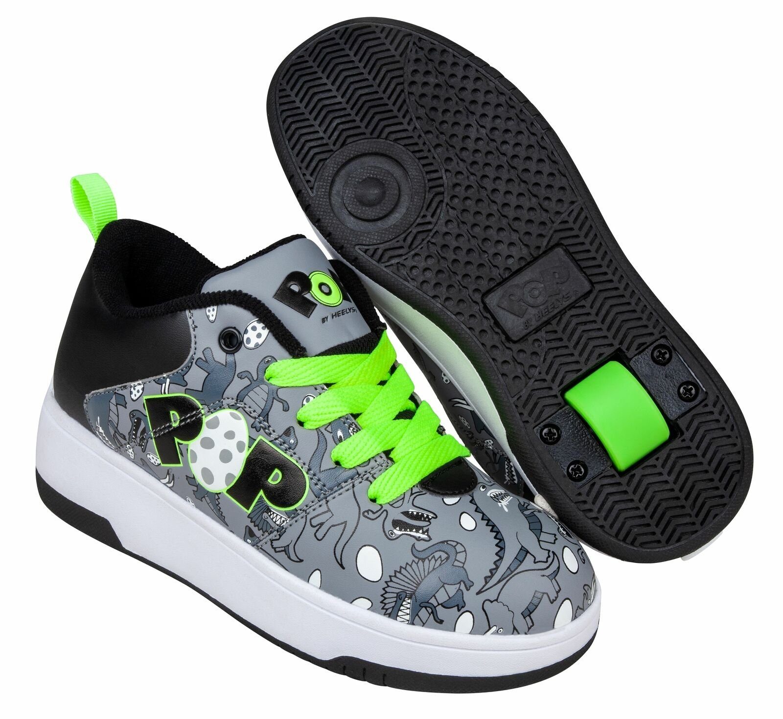 Heelys Rollschuhe HEELYS POP STRIVE Schuh char/black/bright green/dino