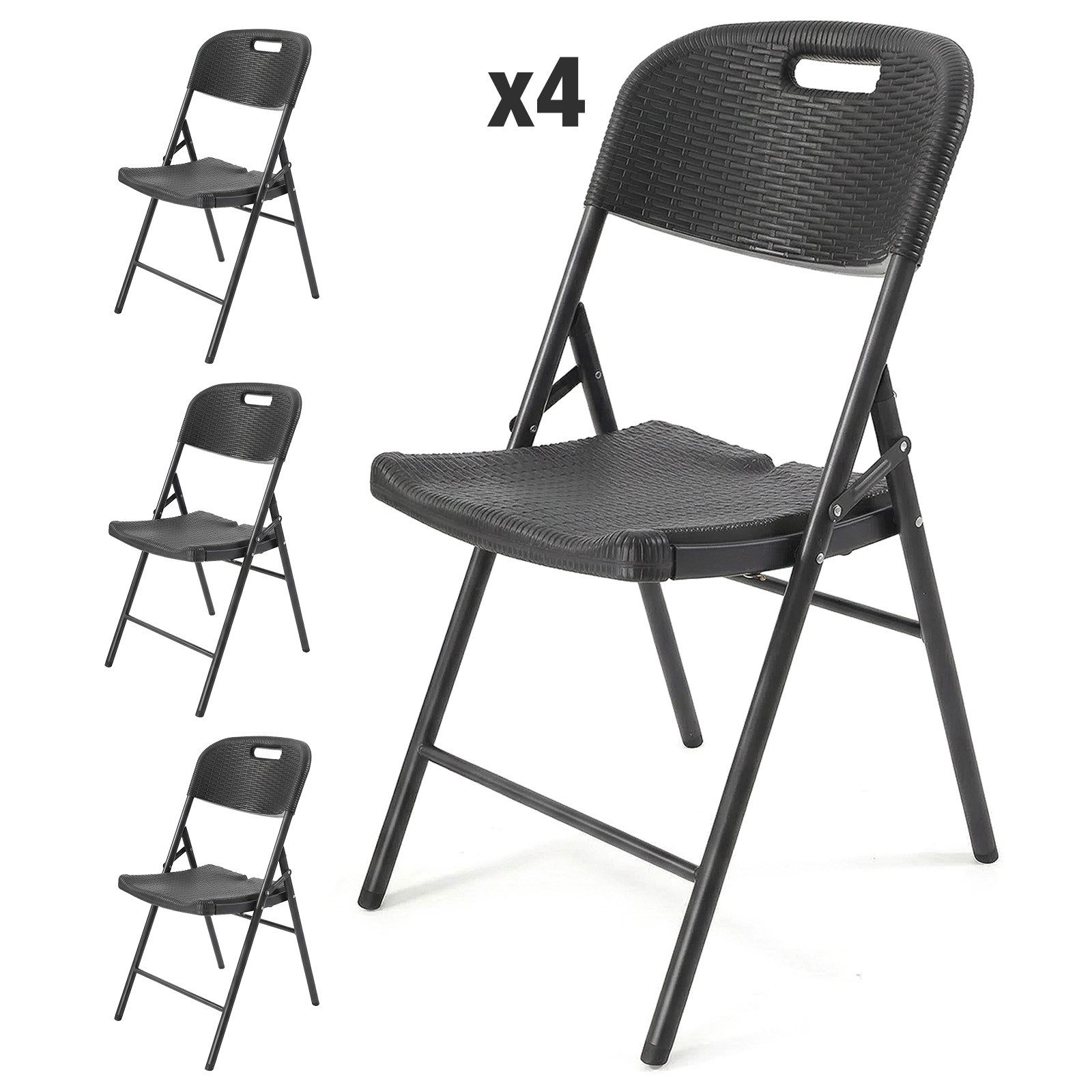 Sekey Klappstuhl Klappstuhl Set bis 150kg stabil faltbar Gartenstuhl Metall, Bis 150kg belastbar – stabil, faltbar & platzsparend