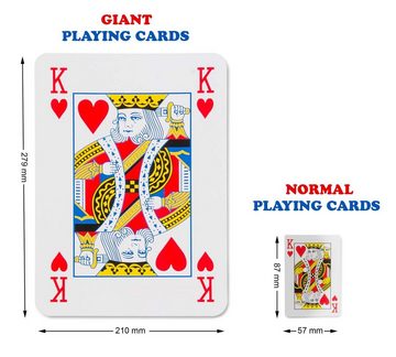 Goods+Gadgets Spiel, XXL Pokerkarten Jumbo Poker, Riesige Poker Spielkarten