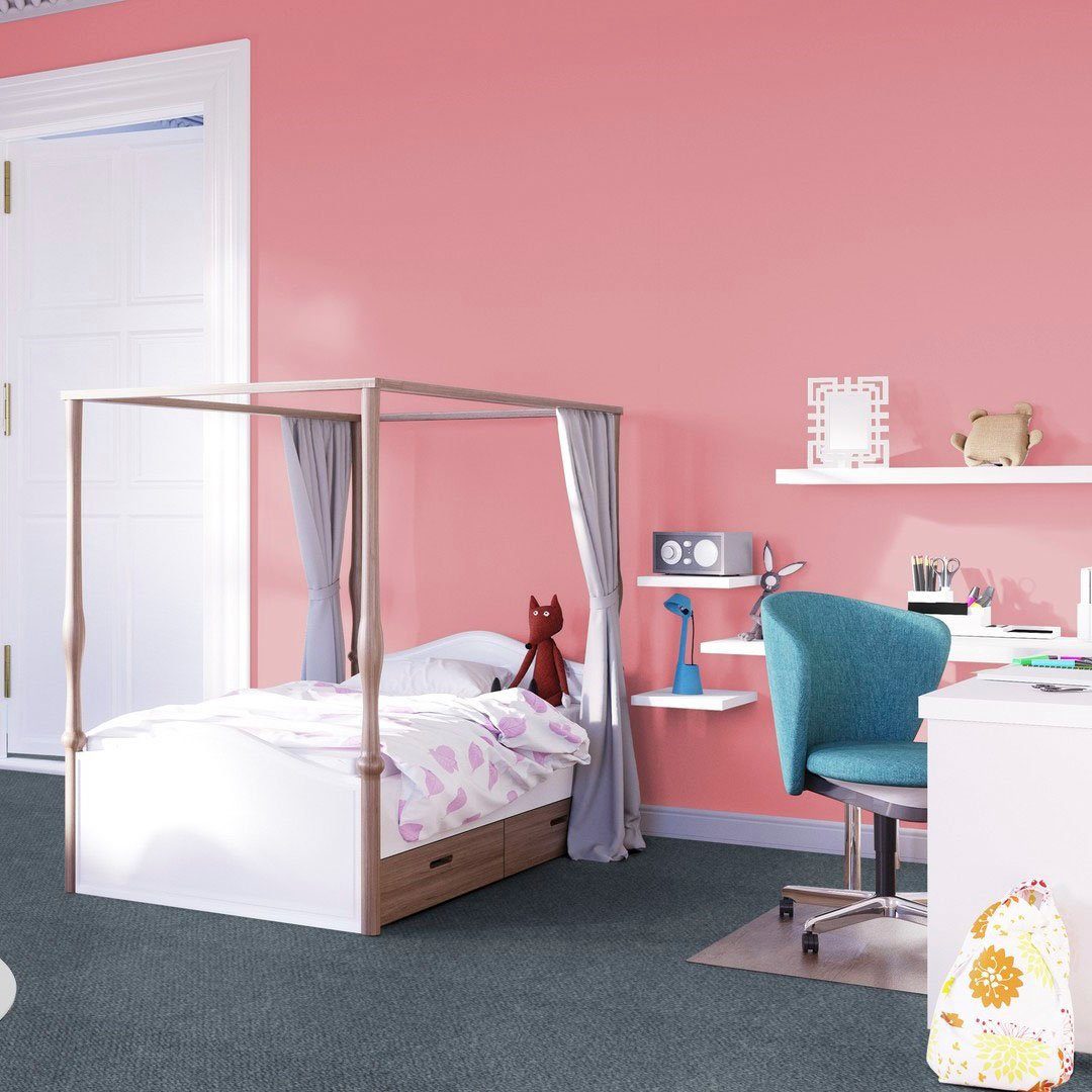 Kinderzimmer, rechteckig, Wohnzimmer, Passion cm mm, 1091 (Metro), Vorwerk, Breite blau 400/500 Höhe: Teppichboden Schlingenteppich 6,3 Schlafzimmer,