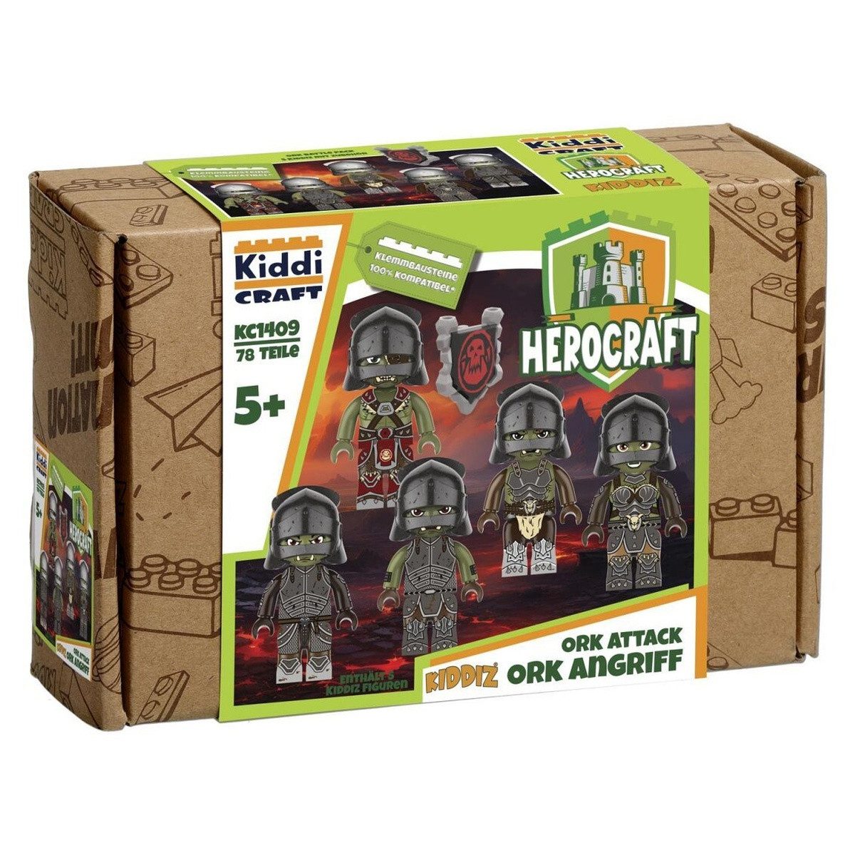 Wisam Kiddicraft KC1409 KIDDIZ Figuren-Pack: Ork Angriff Spielbausteine
