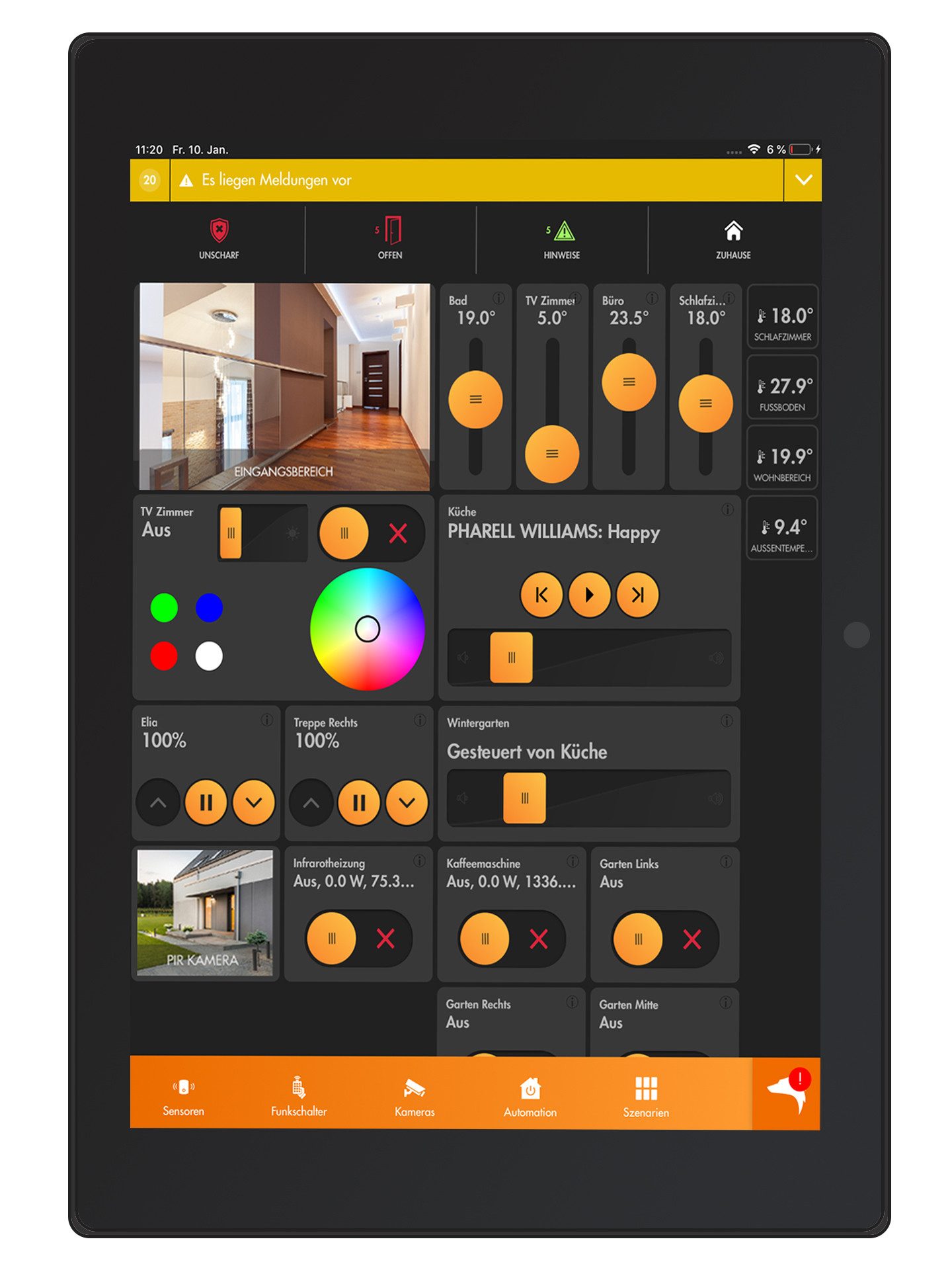 LUPUS ELECTRONICS 10 Zoll PoE Smarthome Display Smart-Home-Station