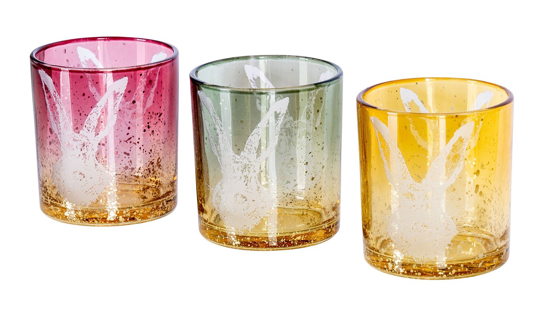 Levandeo® Настольные лампы, 3er Set Настольные лампы Ostern Grün Gelb Rosa Hase Osterdeko