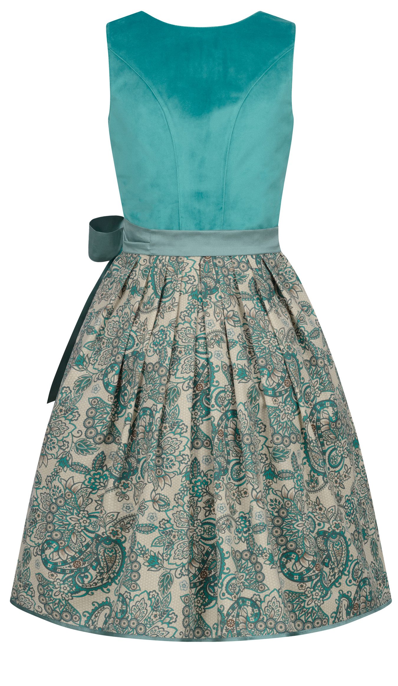 Nübler Trachtenkleid Midi Dirndl Gina in Petrol von Nübler günstig online kaufen