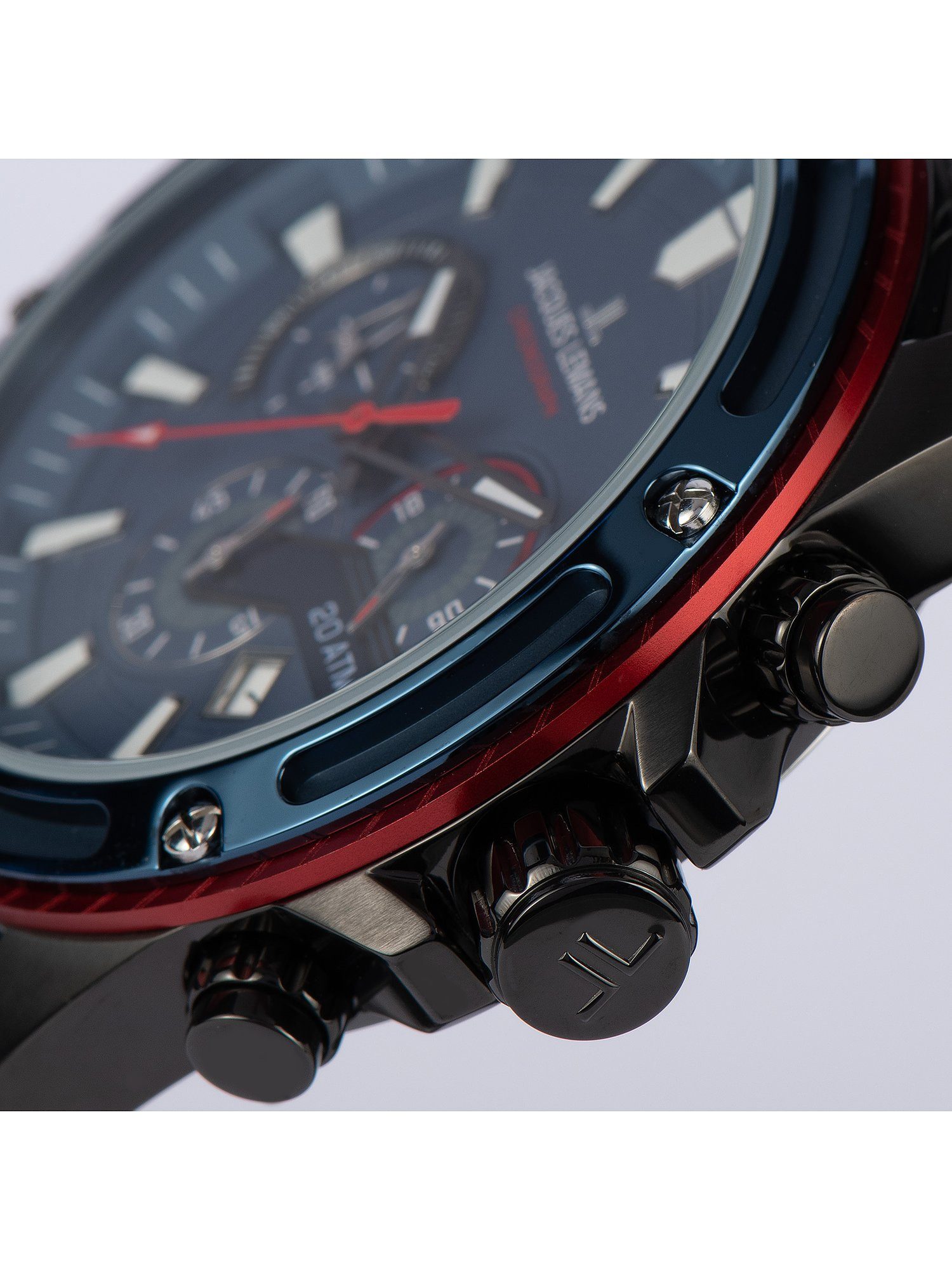 Jacques Lemans Chronograph Jacques Lemans Herren-Uhren Analog Quarz, Klassikuhr