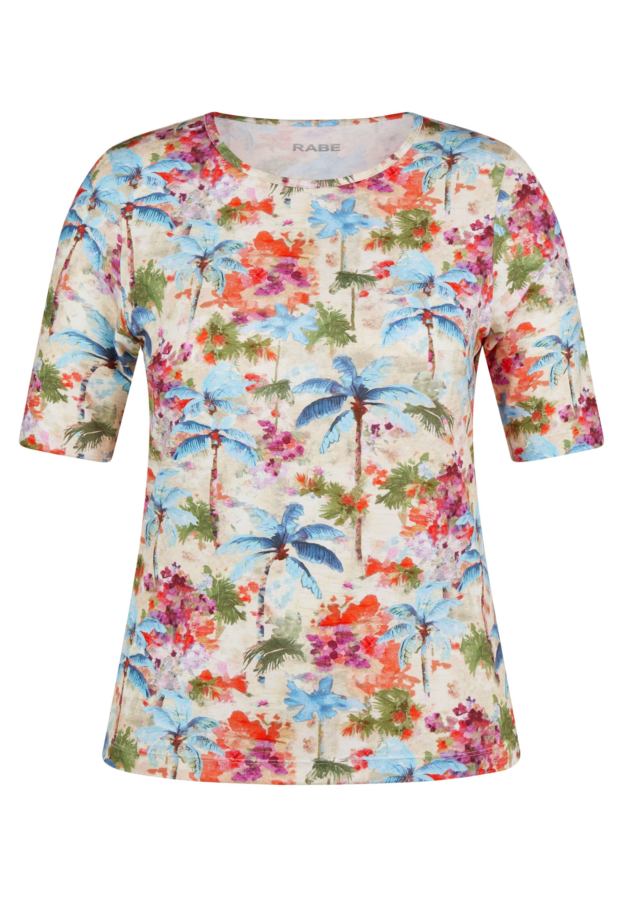 Rabe Rundhalsshirt mit floralem Muster