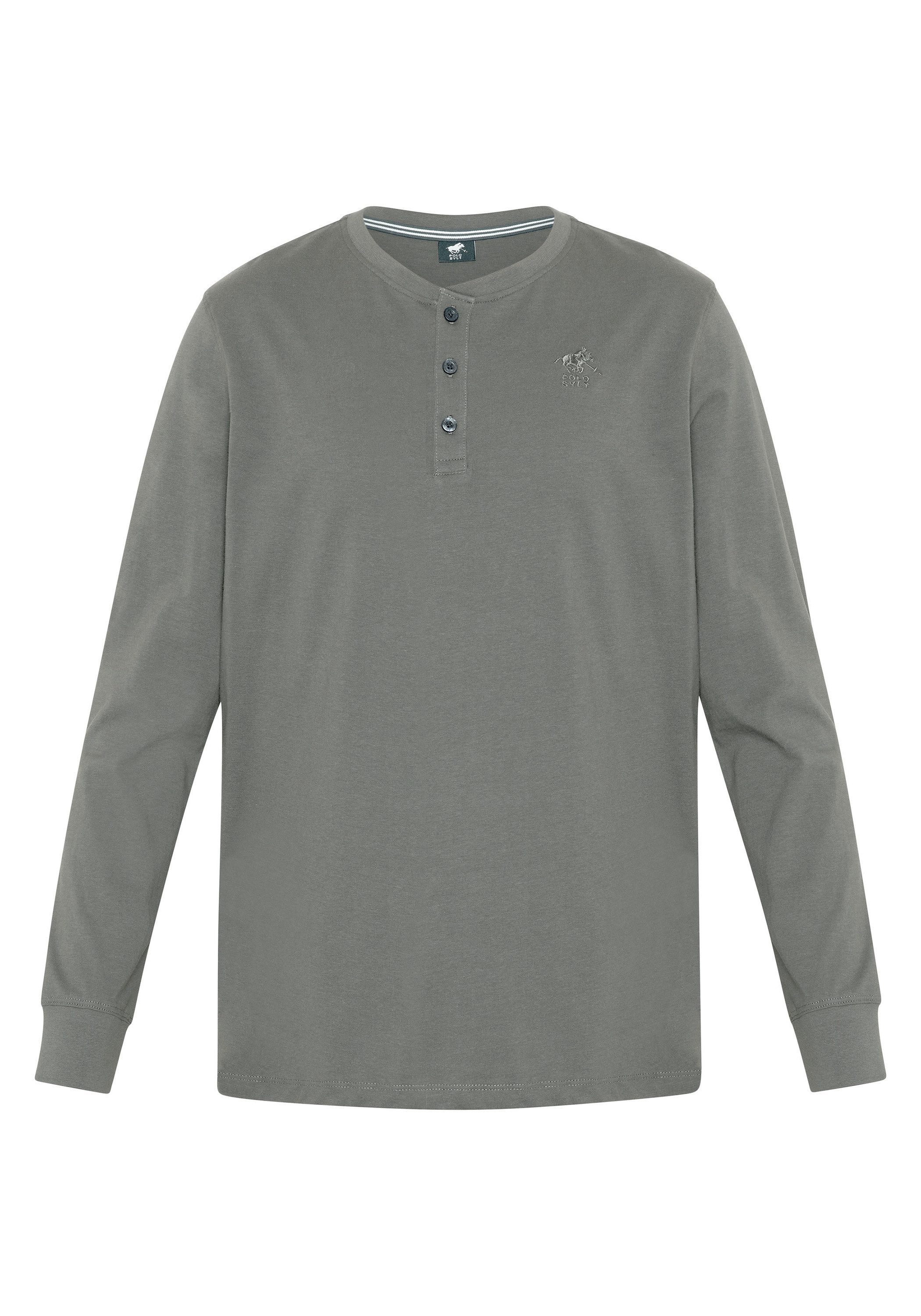 Polo Sylt Langarmshirt im Henley-Look günstig online kaufen