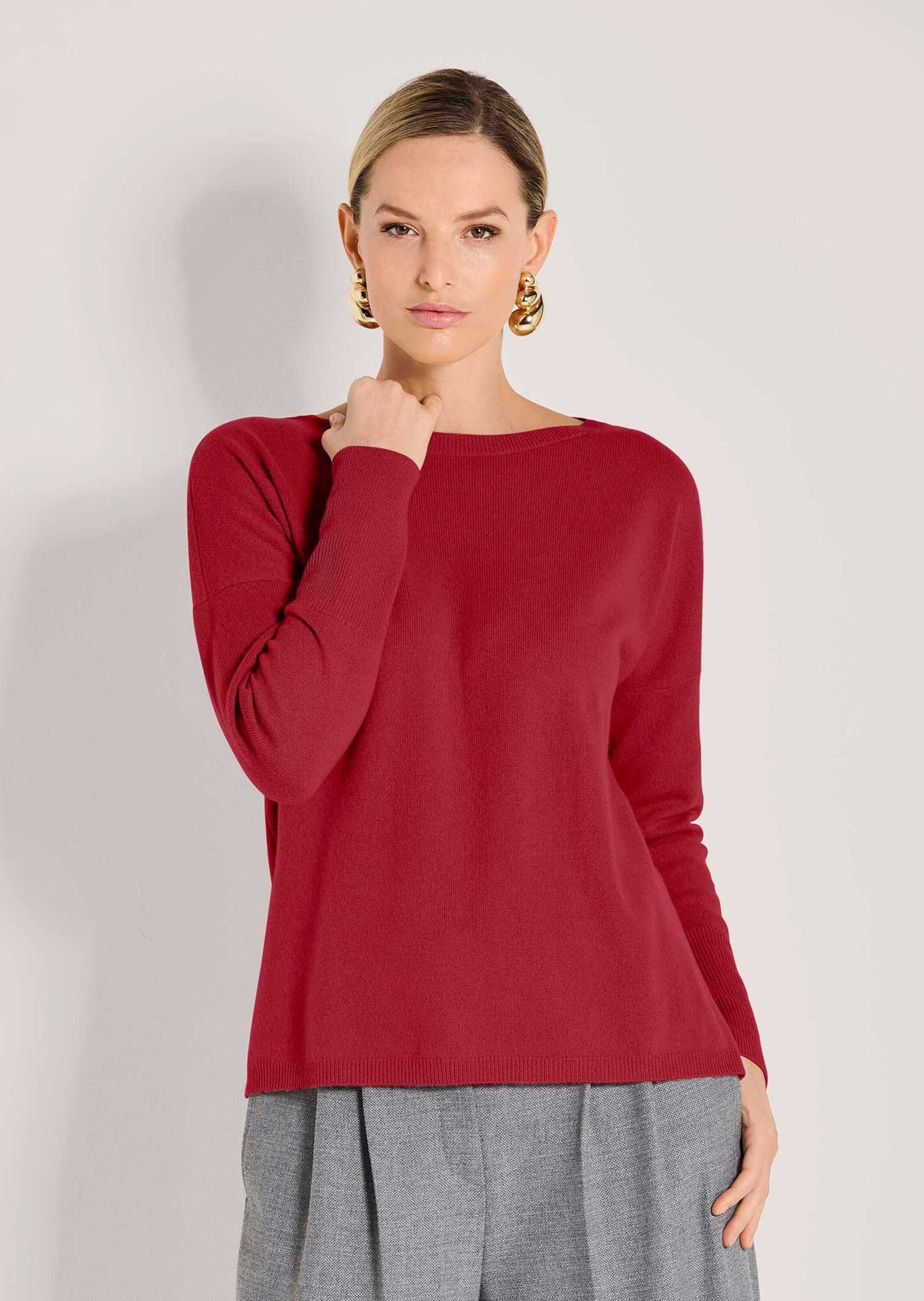 MADELEINE Strickpullover Schlichter Strickpullover mit U-Boot-Ausschnitt günstig online kaufen