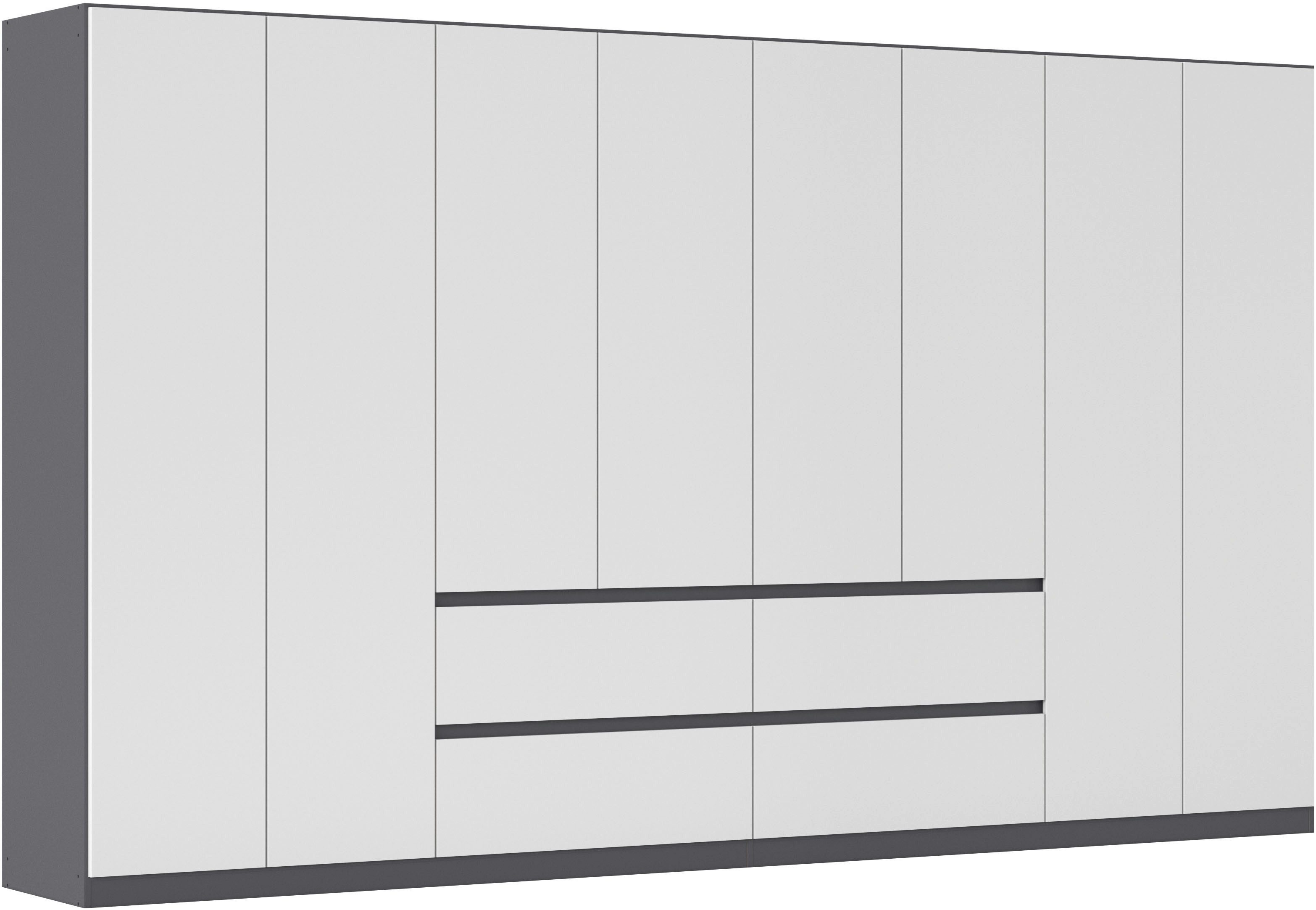 rauch Drehtürenschrank Mehrzweckschrank Aktenschrank Mietswohnung Garderobe MAINZ 360cm breit (3 verschiedene Ausstattungen BASIC/CLASSIC/PREMIUM (inkl. SOFT-CLOSE) grifflose Front, Außentüren mit Push-to-Open Funktion MADE IN GERMANY