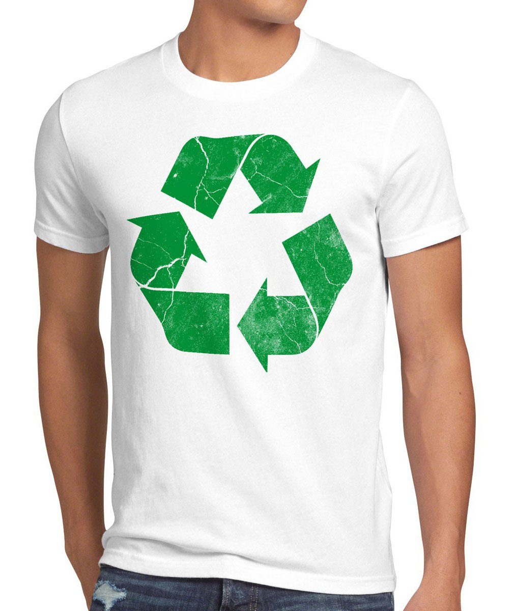 cooper top Herren Print-Shirt recycling style3 weiß Recycle bang theory sheldon big T-Shirt leonard The