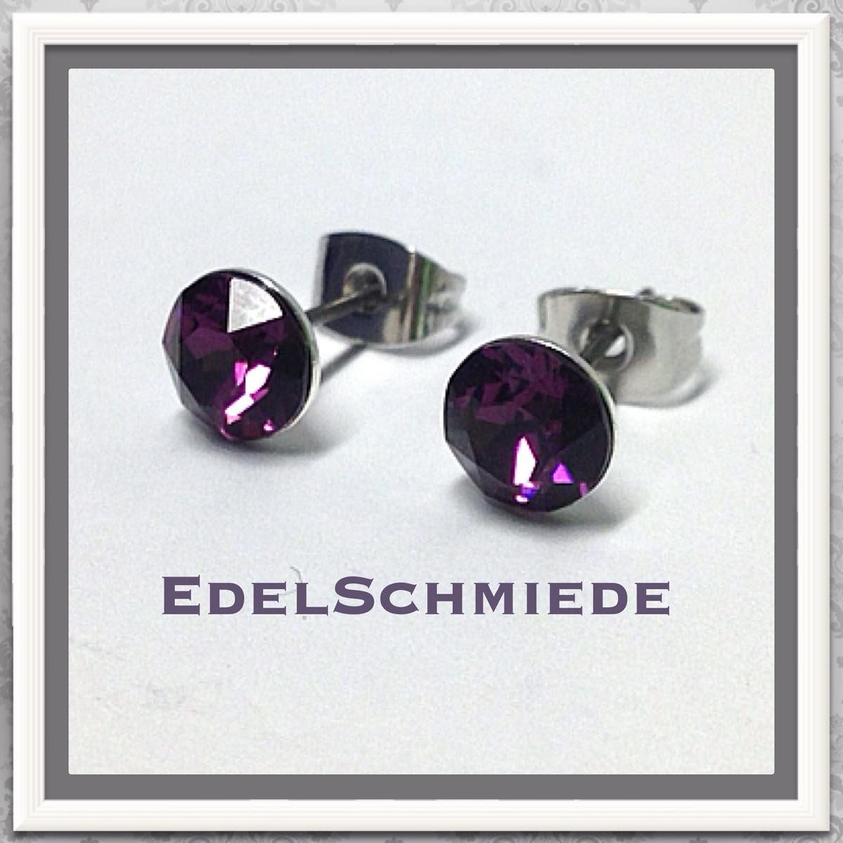 Ohrstecker-Set Edelschmiede925 Ohrstecker Modeschmuck (Stift = Titan) m Swarovski