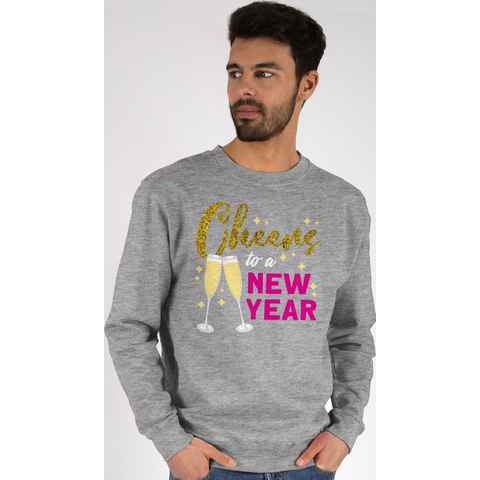 Shirtracer Sweatshirt Cheers to a new year (1-tlg) Silvester Erwachsene