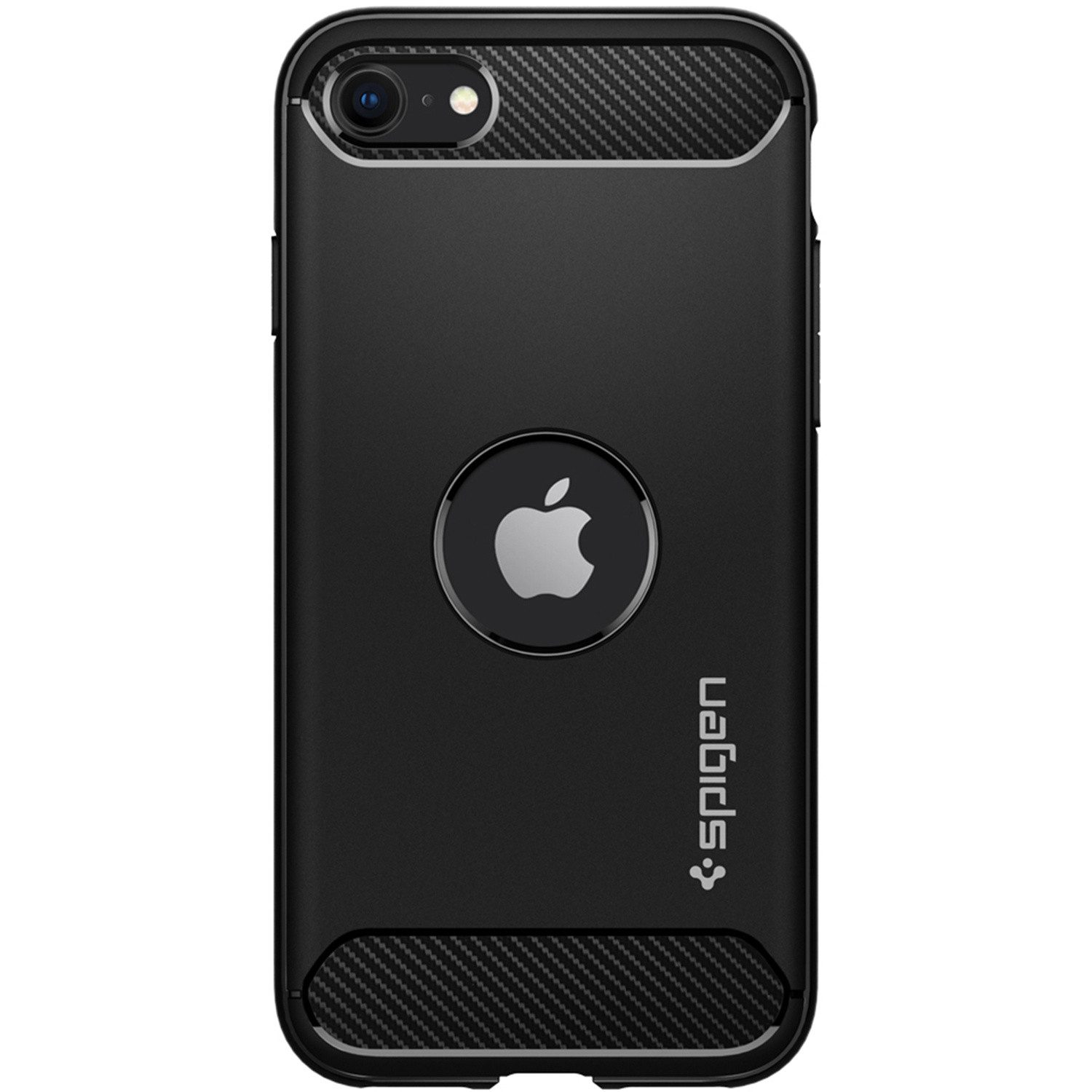 Spigen Backcover Spigen Rugged Armor Case für Apple iPhone SE (2022 / 2020) - Schwarz