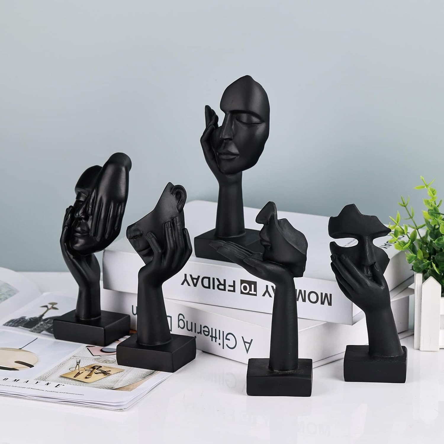 Coonoor Skulptur Akzentkunst Frau Gesicht Statue Heimdekoration Statue (1 St)