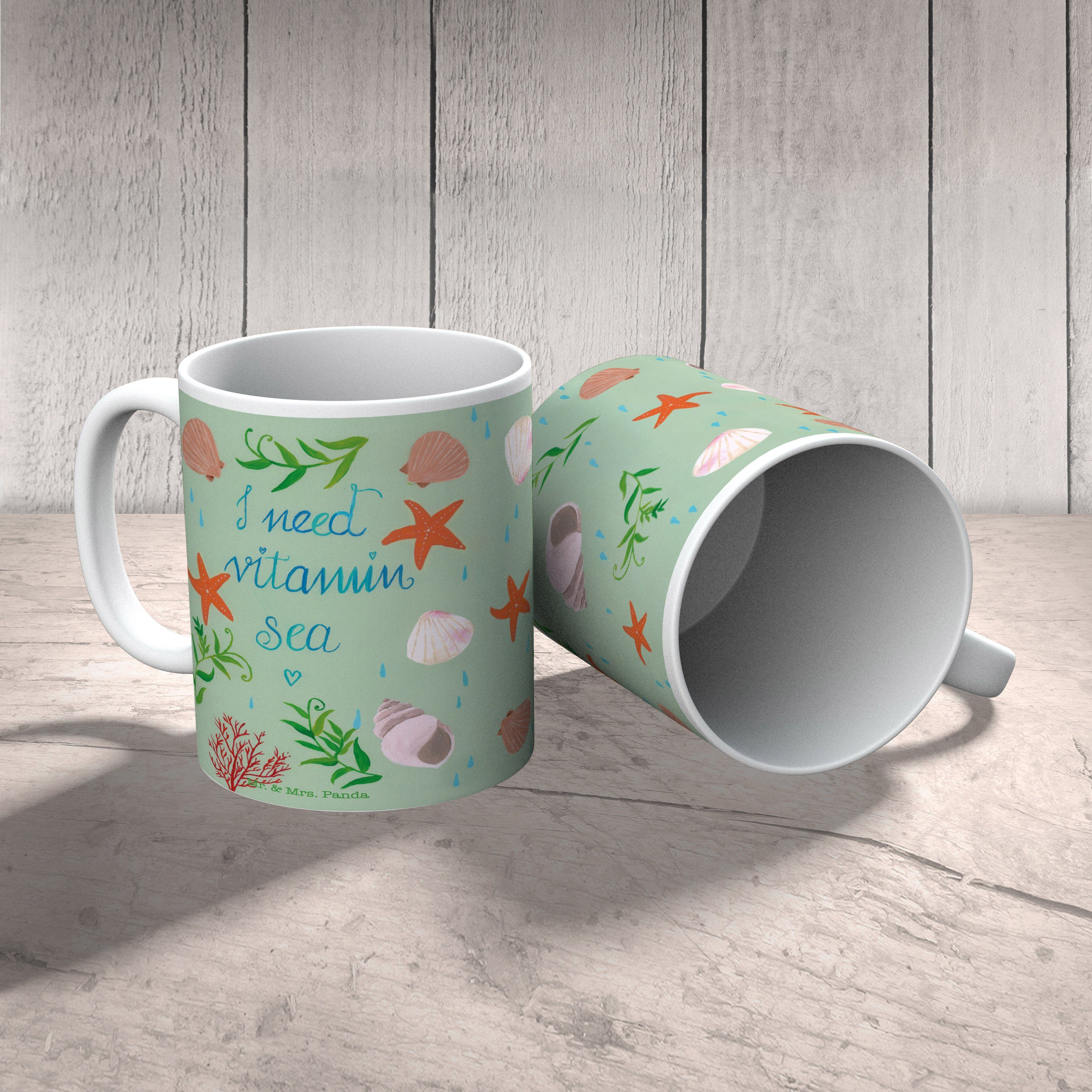 Mr. & Mrs. Panda Tasse Dekoration, Vitamin Wasserratte posi, Geschenk, Geschenk, Tasse, Sea Keramik 