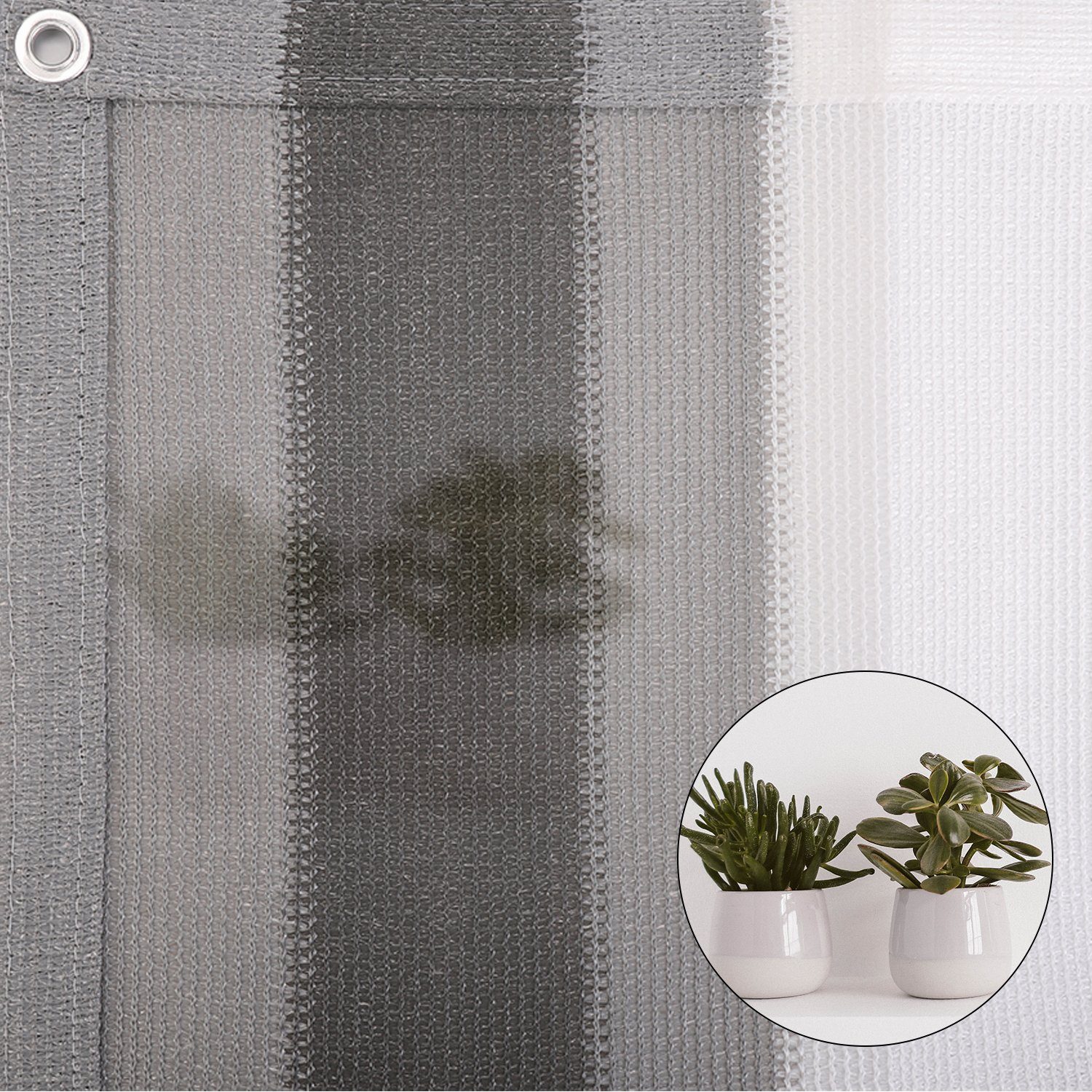 Sekey Balkonsichtschutz Balkon Sichtschutz aus 220g/m² HDPE Balkonbespannung zum Zuschneiden Robustes und wetterfestes Material mit Kordel und Kabelbinder