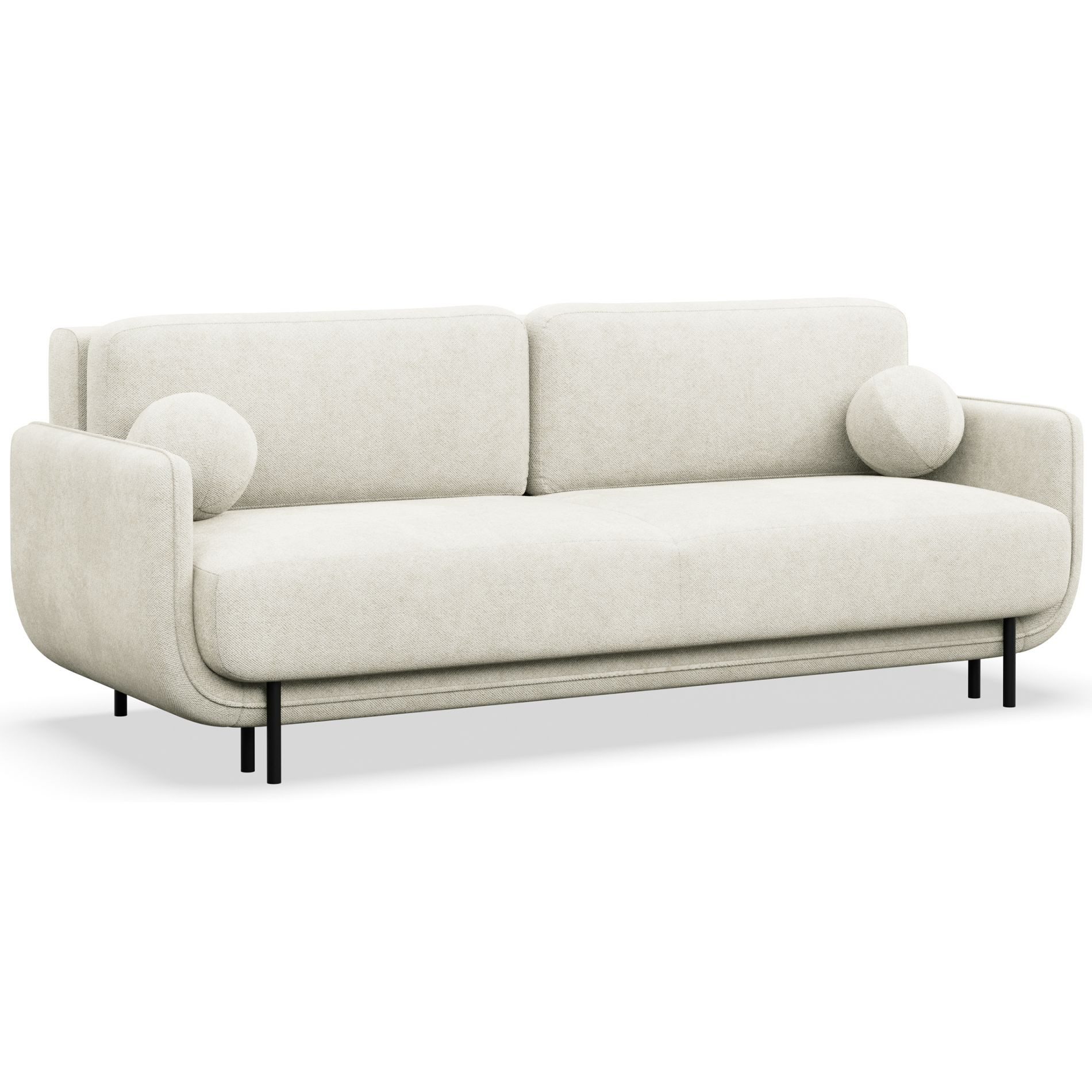 Selsey Schlafsofa, 3-Sitzer mit DL-Schlaffunktion, Bettkasten und Strukturstoff