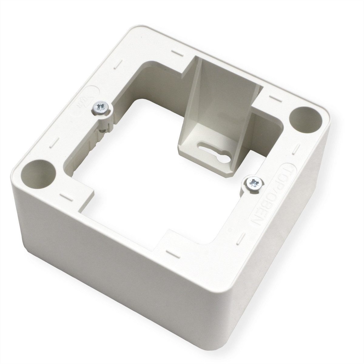 Metz Connect Keystone Anschlussdose AP 2 Port unbestückt reinweiß Netzwerk-Panel