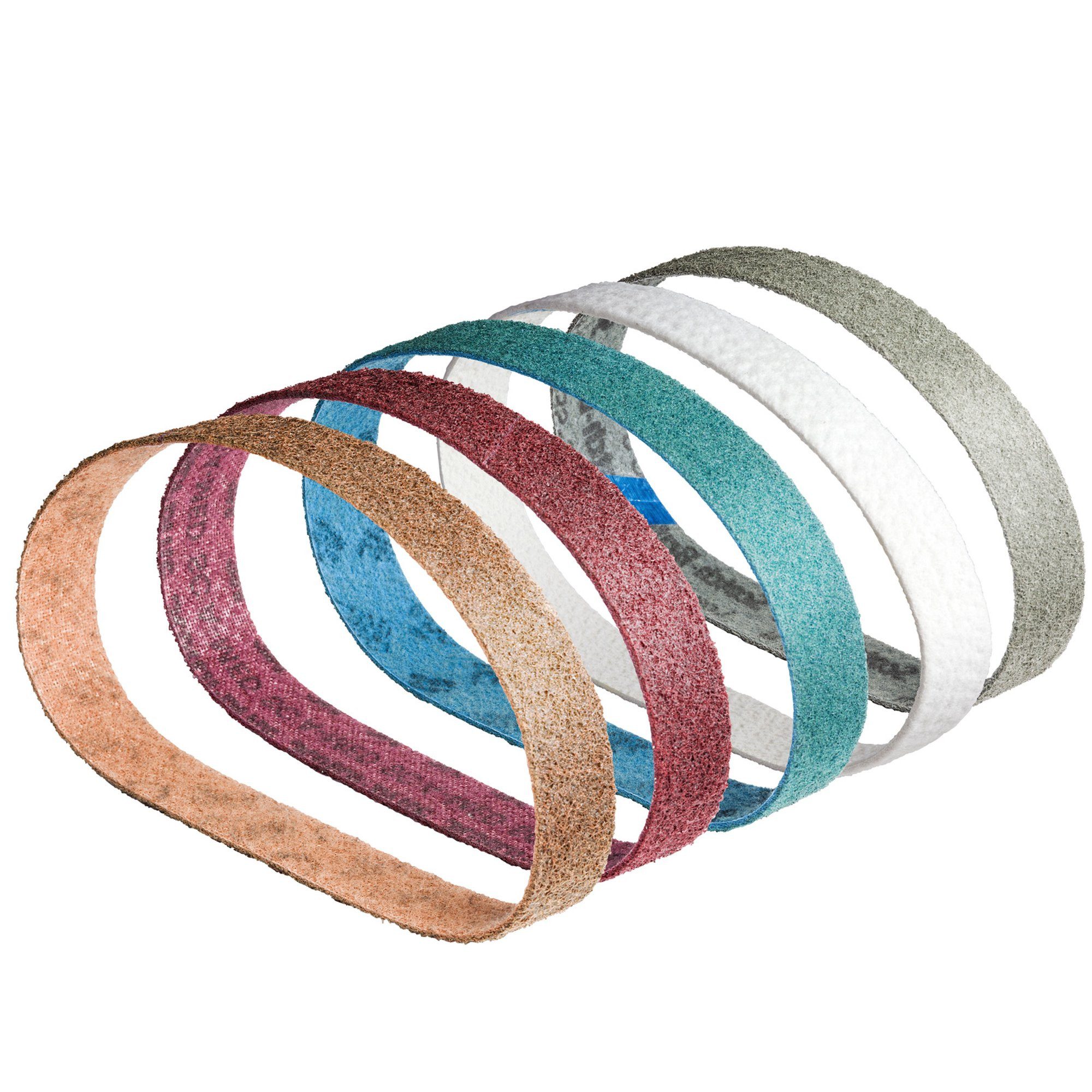 3M Schleifpapier 5er-Set SC-BS Vlies-Schleifbänder, 40 x 760 mm, grob-polieren, (5 St)