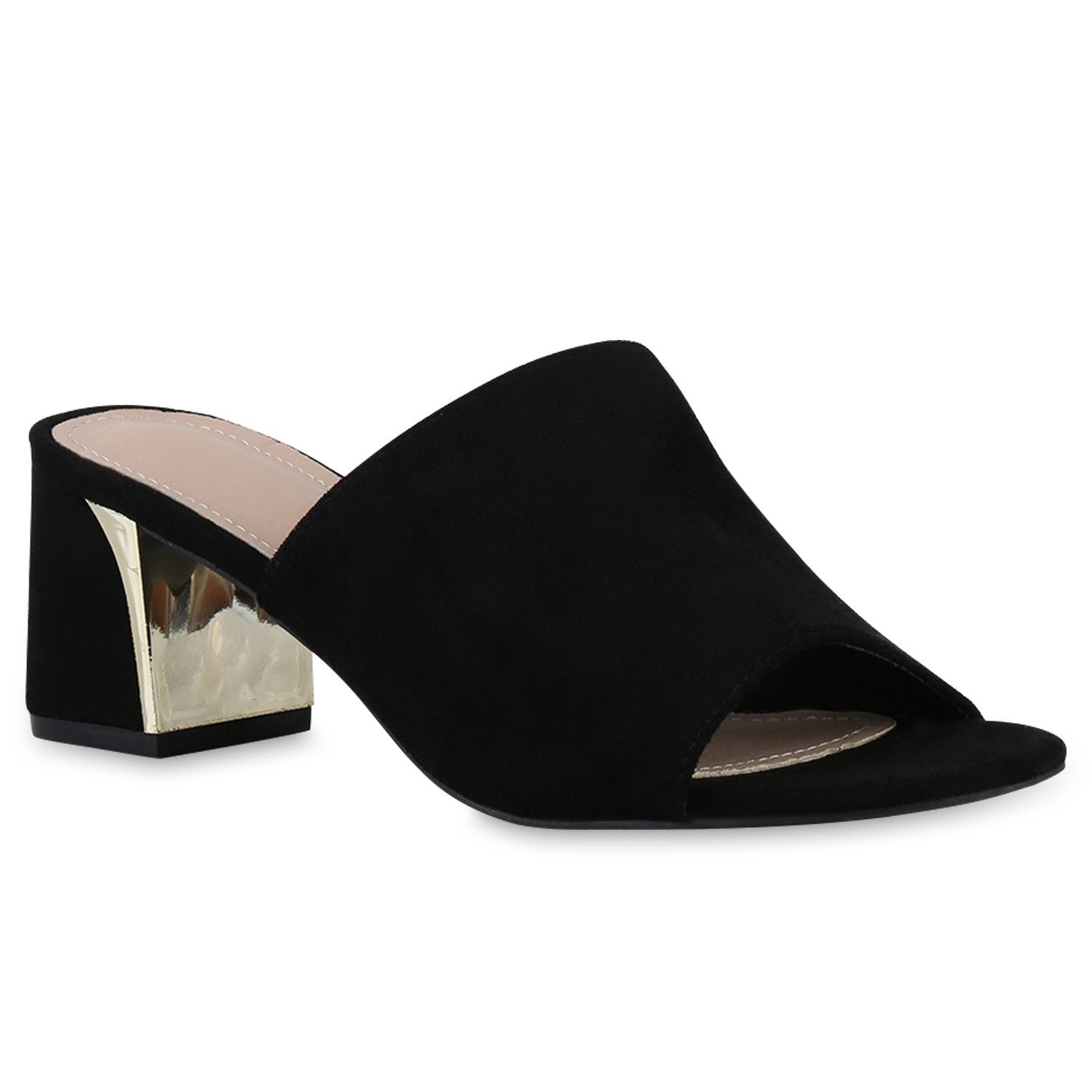 VAN HILL 840884 Sandalette Damen Pantoletten Sandaletten Klassische Basic B günstig online kaufen