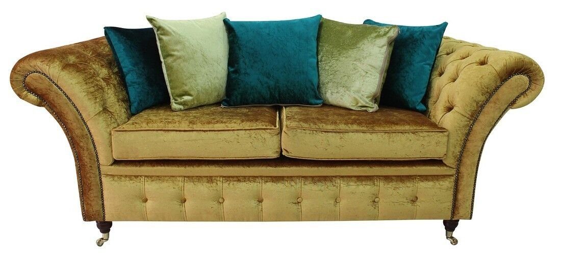 JVmoebel 2-Sitzer Chesterfield Design Luxus Polster Sofa Couch Sitz Textil Neu #231, Chesterfield Design Luxus Polster Sofa Couch Sitz Garnitur Leder | Einzelsofas