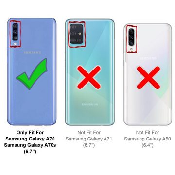 CoolGadget Handyhülle Anti Shock Rugged Case für Samsung Galaxy A70 6,7 Zoll, Slim Cover Kantenschutz Schutzhülle für Samsung A70 Hülle Transparent