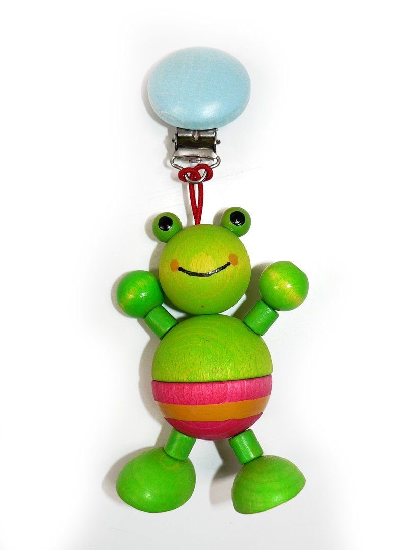 Kinderwagenkette Holzspielzeug Clipfigur Frosch BxLxH 75x40x180mm NEU
