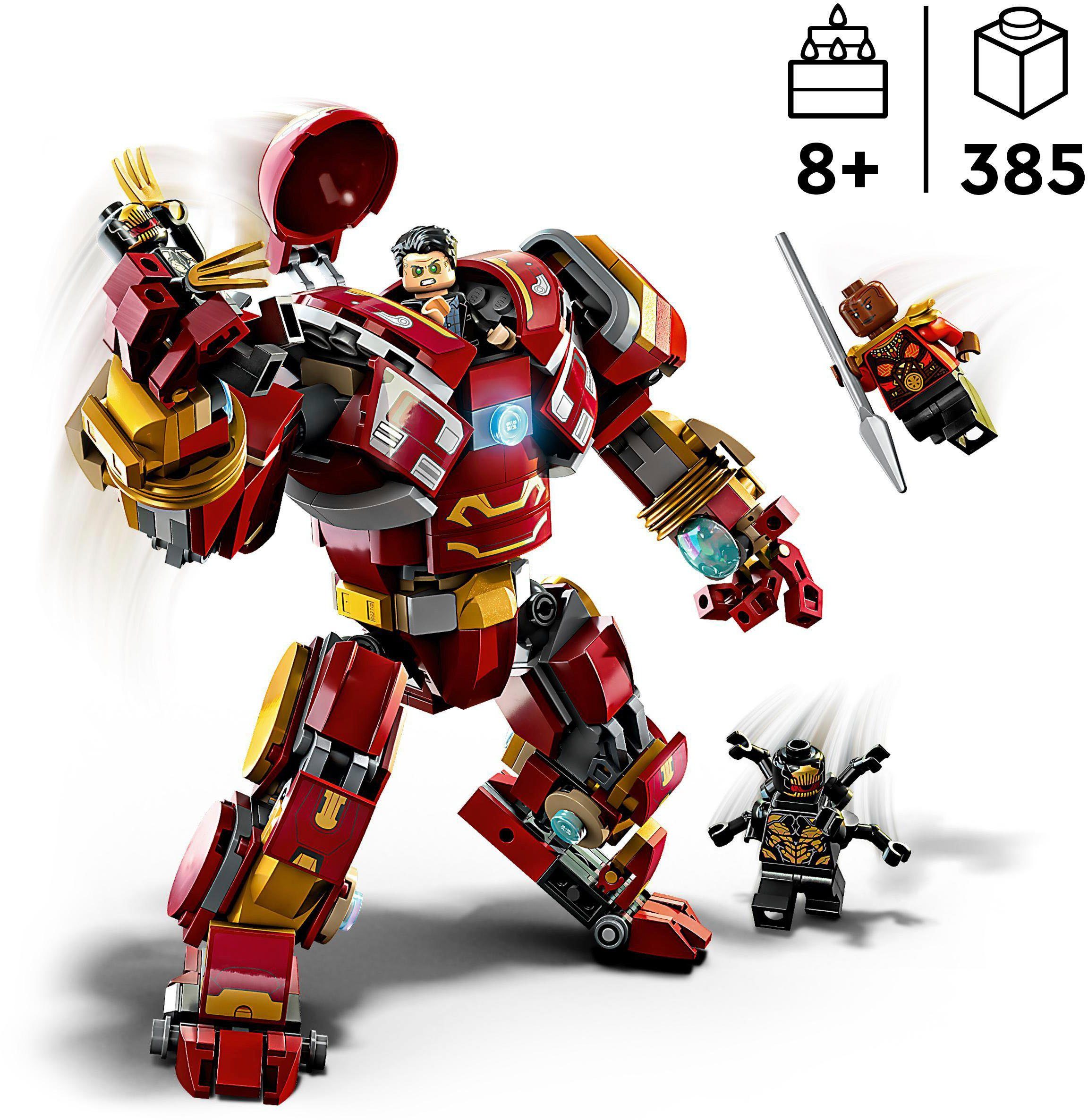 LEGO® Marvel, (385 LEGO® St), Made Wakanda Konstruktionsspielsteine Europe Hulkbuster: Der (76247), von in Kampf