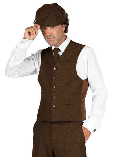 thetru Kostüm 20er Jahre Anzugweste braun, Ein echter Gentleman trägt Weste unterm Smoking!