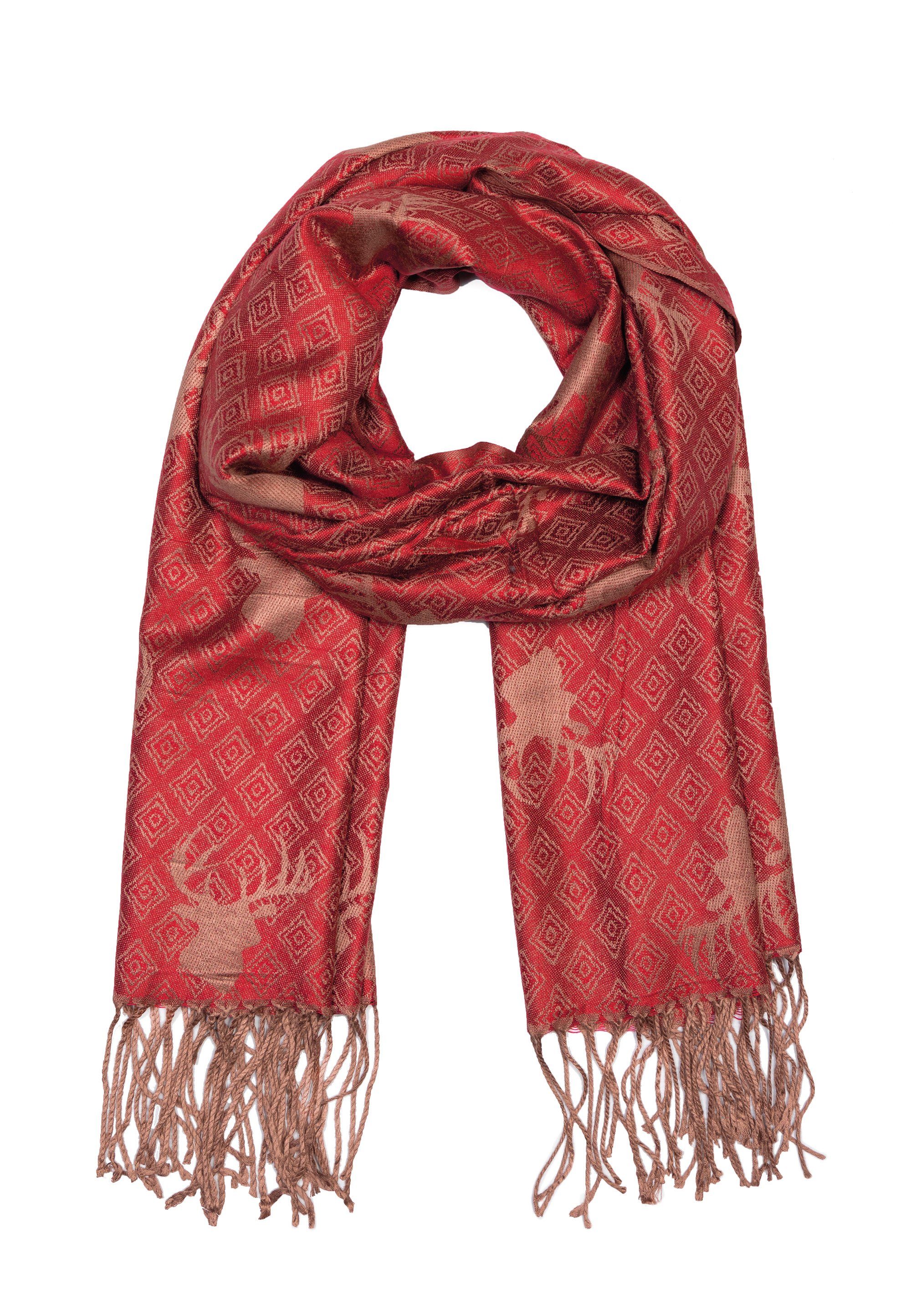 Goodman Design Modeschal Schal Hirsch mit Fransen, sehr hochwertige Verarbe günstig online kaufen