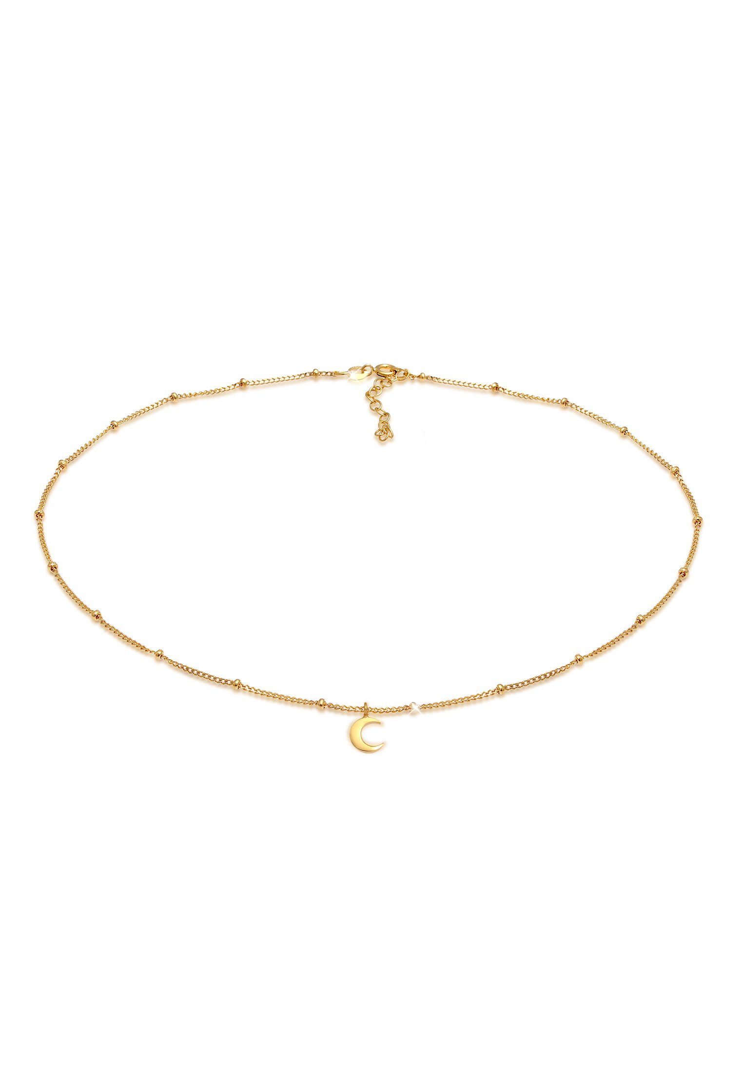 Choker Choker Kugelkette Halbmond 925 Silber