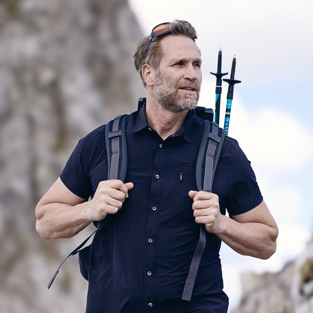 Maul T-Shirt Maul - Salwand XT Herren Wander Hemd Outdoor Polo, schwarz