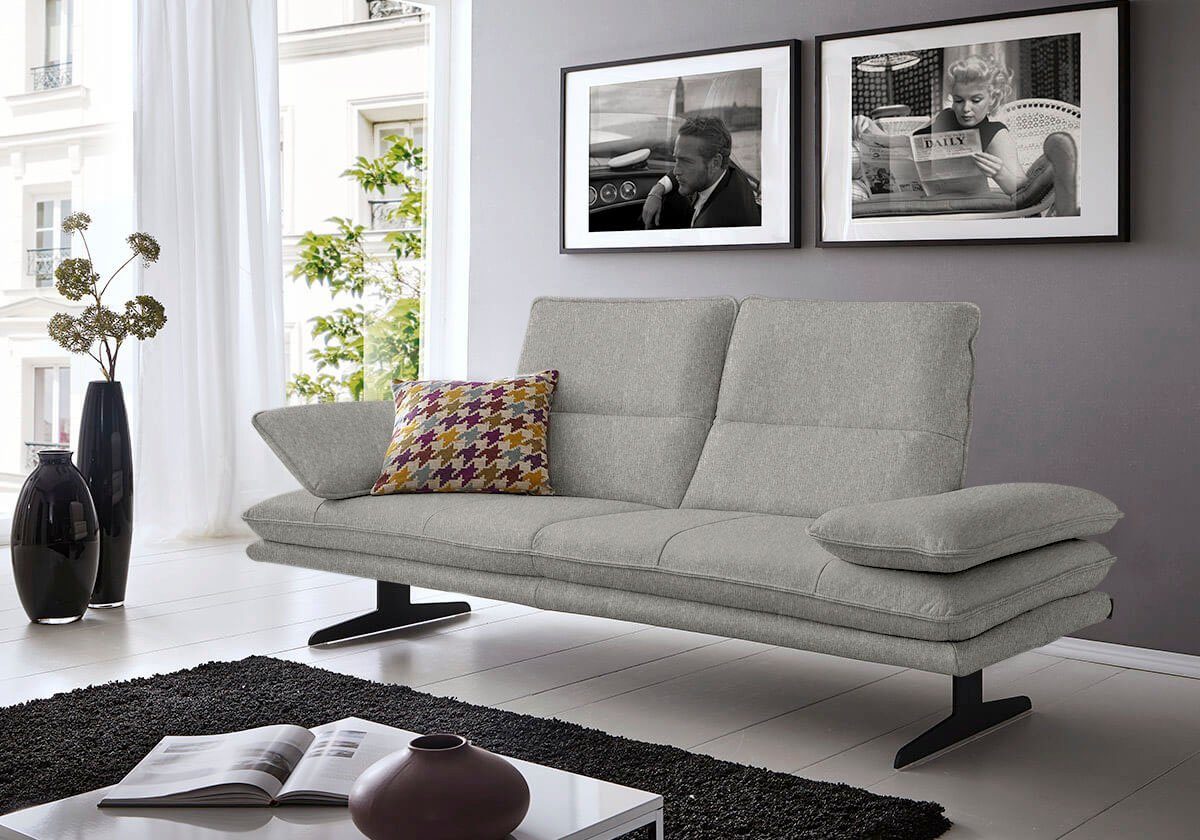 W.SCHILLIG 2-Sitzer broadway, Designsofa mit tollem Sitzkomfort, Breite 216cm, Sitztiefenverstellung, Kopfteil- & Seitenteilverstellung, Breite 216cm