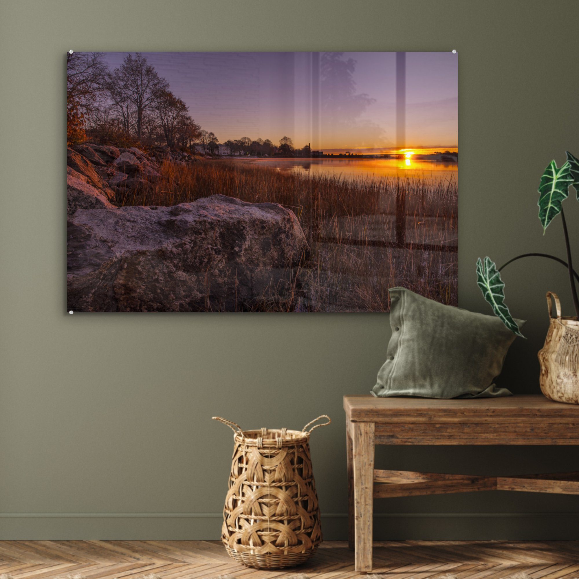 Sonnenaufgang (1 Wohnzimmer Maine, MuchoWow Schlafzimmer St), Acrylglasbilder & in Acrylglasbild