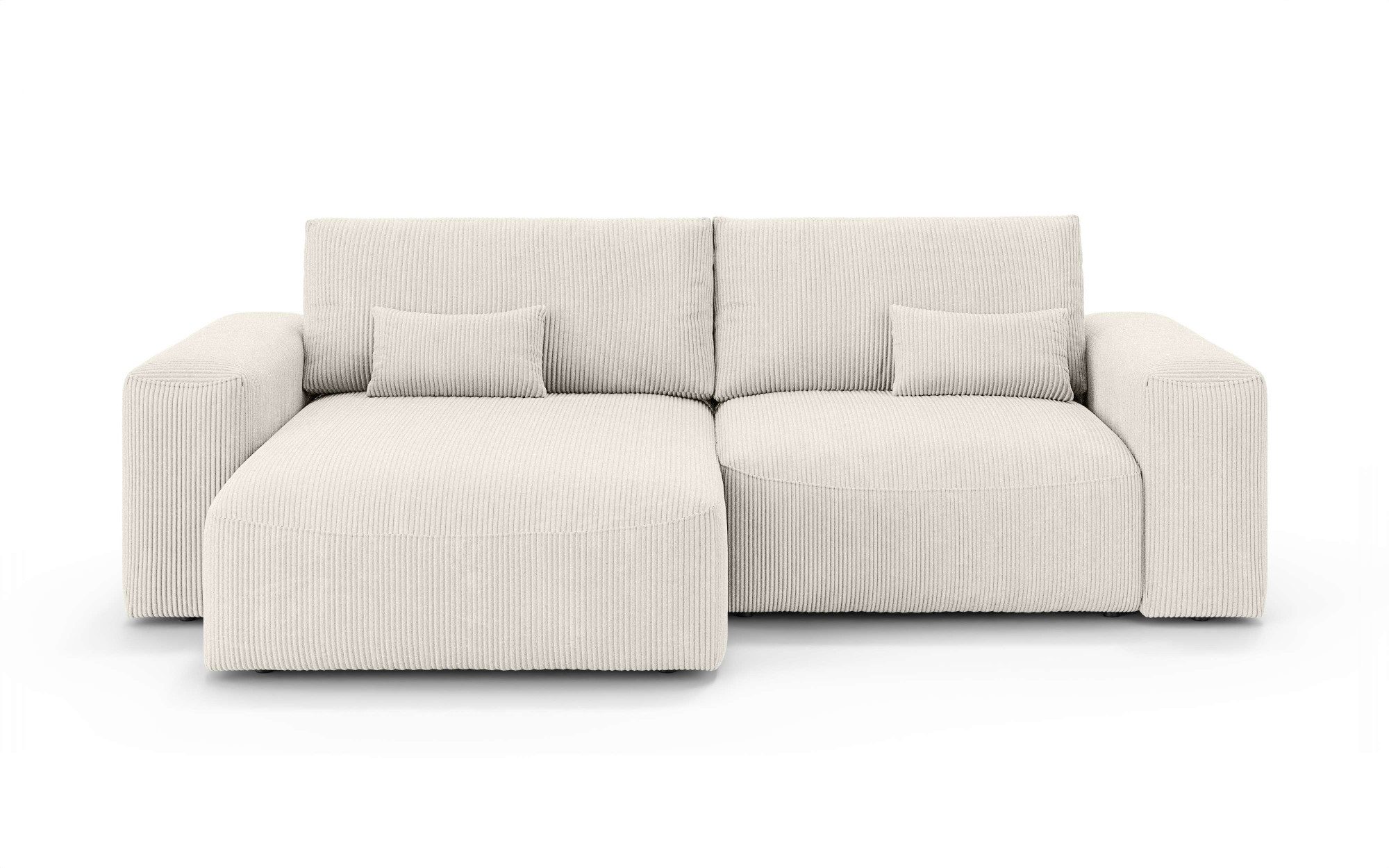 OTTO home Ecksofa MATTS Schlafsofa mit Bettkasten, Maße B/T/H: 265/159/89 cm, L-Form mit Recamiere rechts oder links, hoher Sitzkomfort