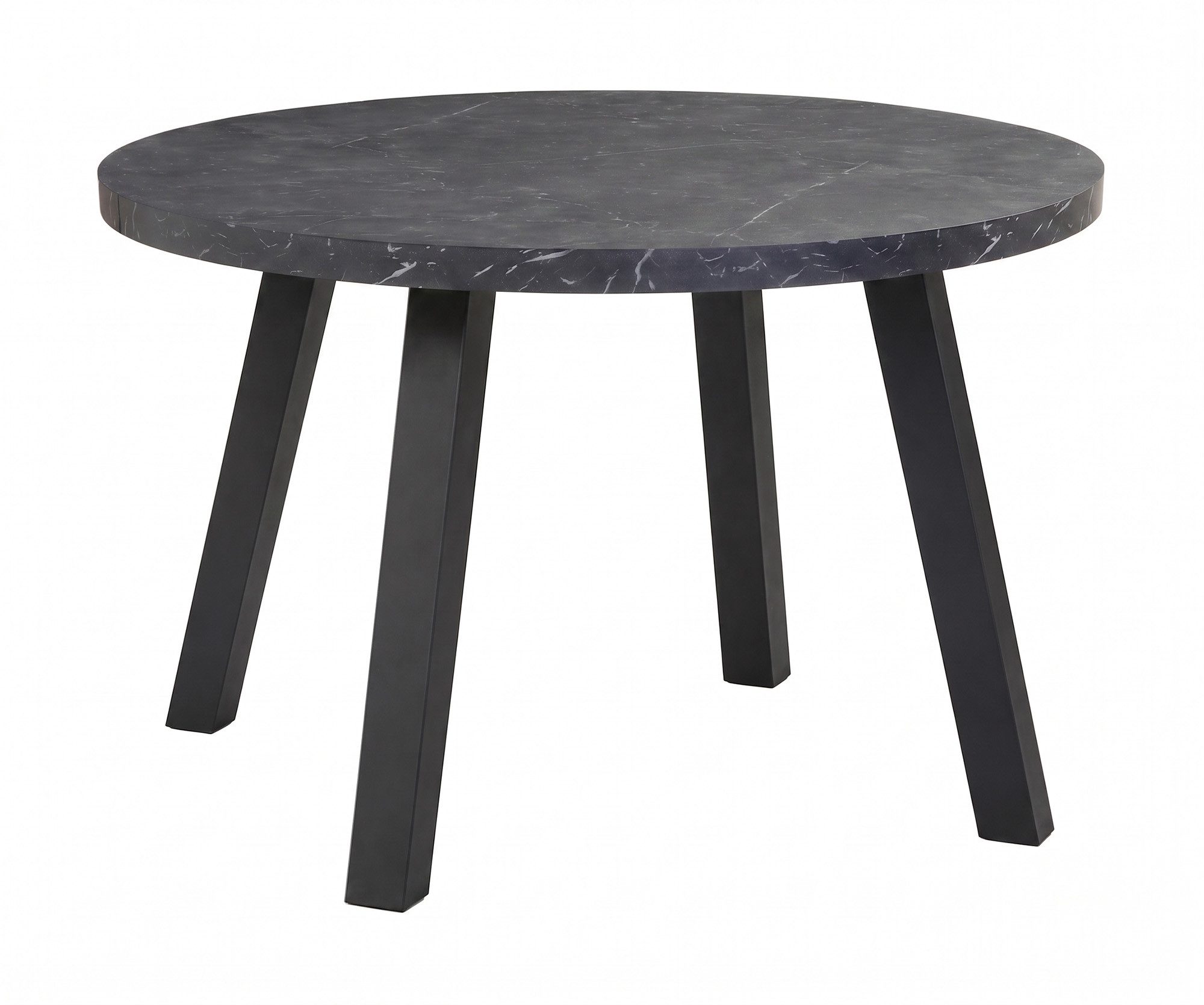 DUBI Möbel Esstisch Nora, Metallgestell schwarz, rund, 120x120cm, platzsparend
