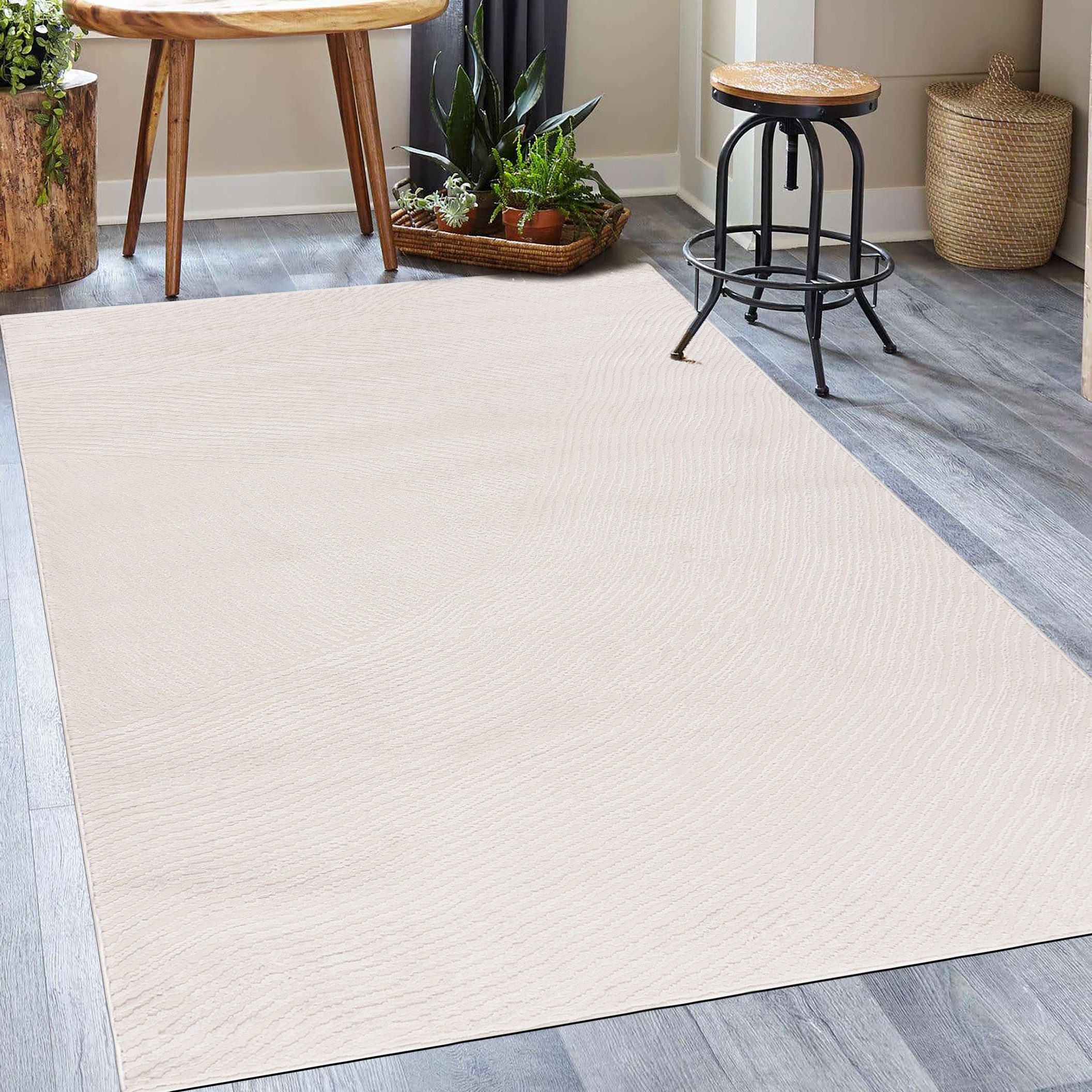 Mazovia Designteppich Modern Stilvoll Teppich Rechteckiger Weich Teppich für Wohnzimmer Grau, 200 x 300 cm, Fußbodenheizung