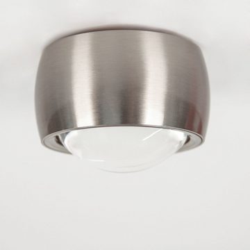 s.luce Deckenleuchte LED Deckenleuchte Beam mit Linse Ø 8cm Schwarz, Warmweiß