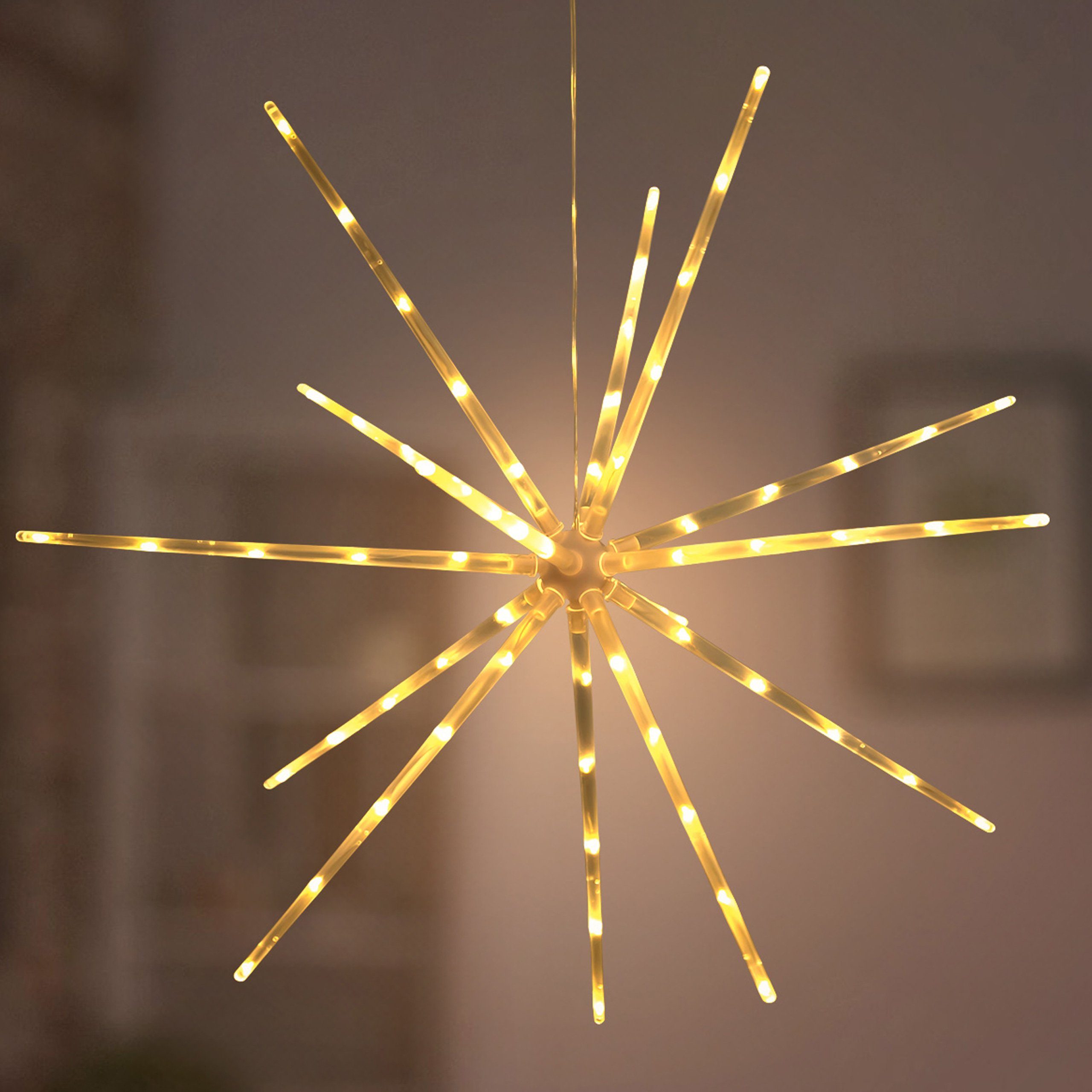Weihnachtsstern 3D LED Sternleuchte, LED, – IC 6 8 Stunden Timer, Dekostern Winterworld Leuchtfunktionen, batteriebetrieben, 70 moderner Leuchtstern