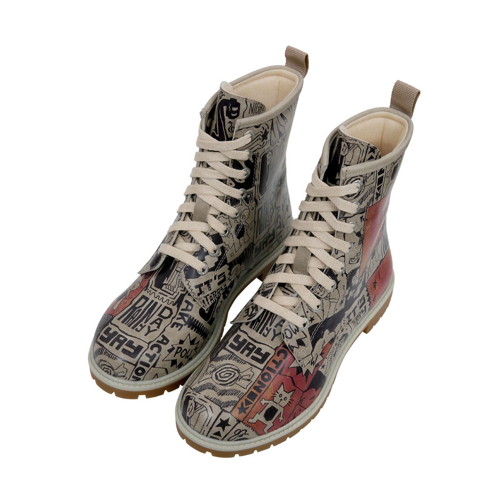 DOGO Longe Boots Schnürstiefel Dynamic Spirit Damen Stiefeletten, Schnürboots Handgefertigt