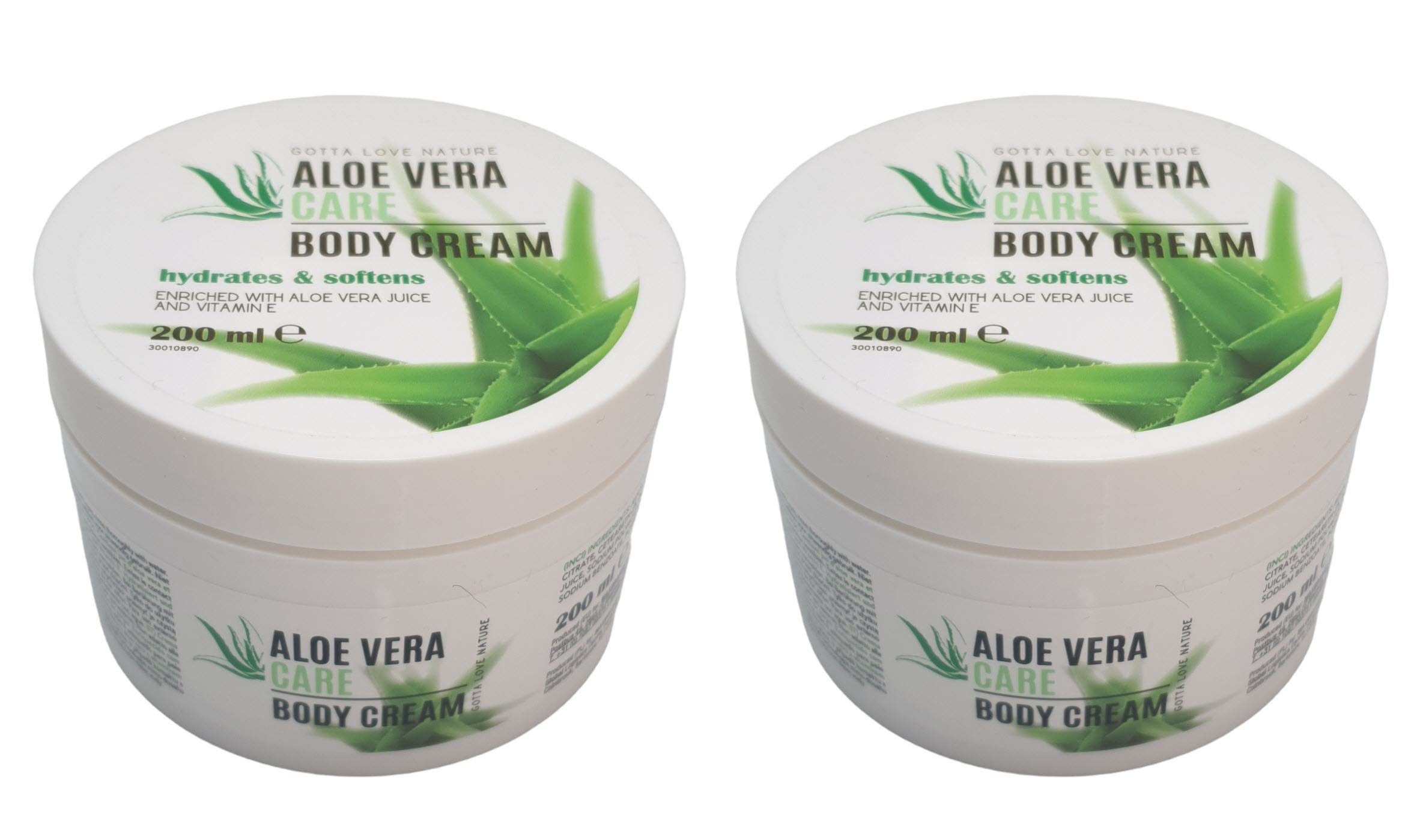 Körpercreme Aloe Vera Bodycream Hand- und Körpercreme 2 x 200 ml