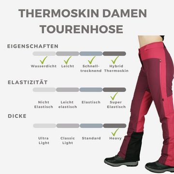 Kaymountain Trekkinghose Damen Wander Outdoor Hose Silvretta Thermoskin Touren Rubin 46